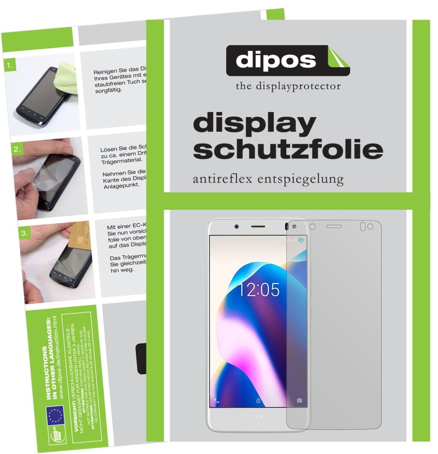 6x Schutzfolie matt für BQ Aquaris U2 Lite Display (1)