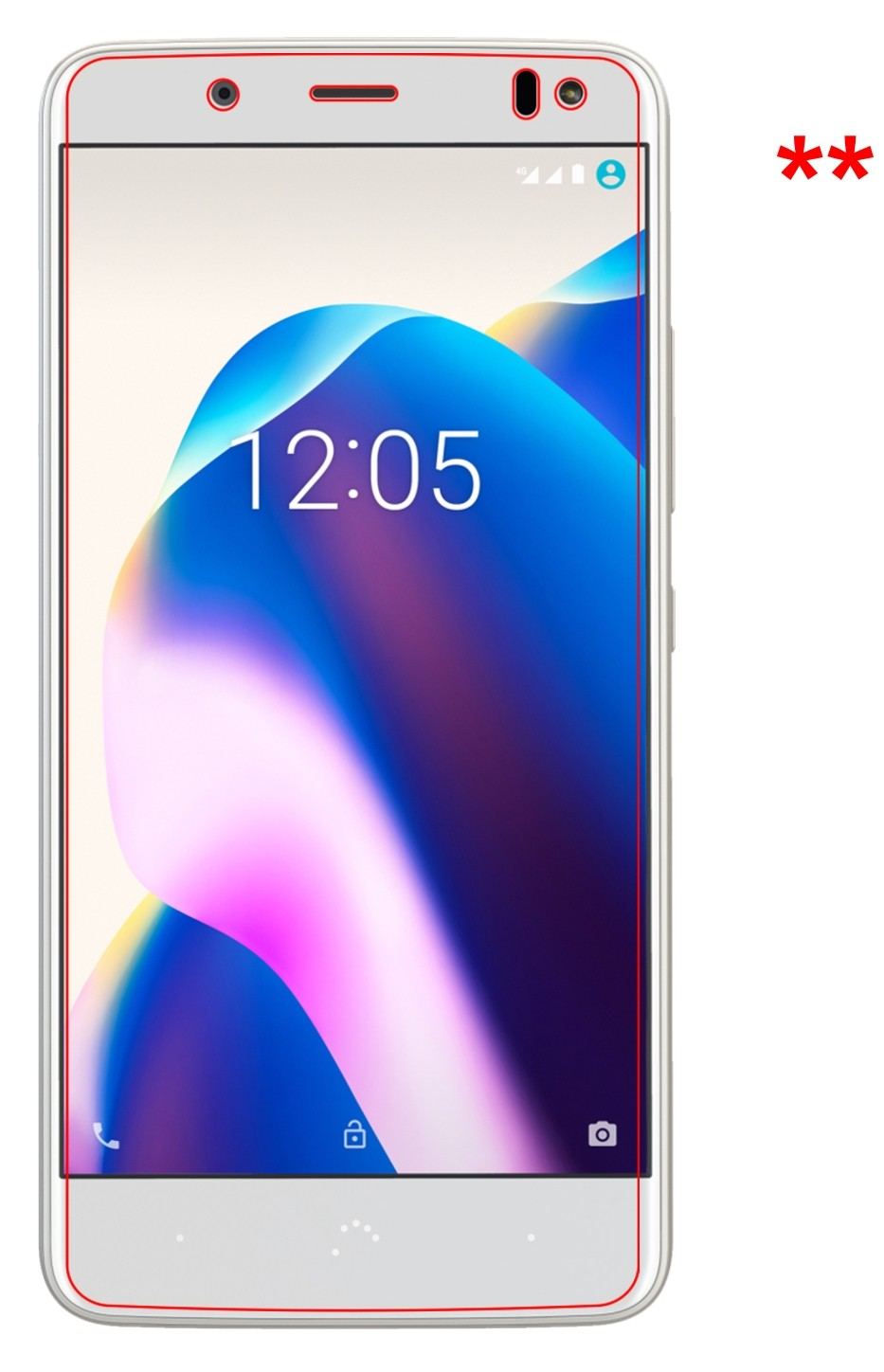 6x Schutzfolie klar für BQ Aquaris U2 Display-Schu (5)