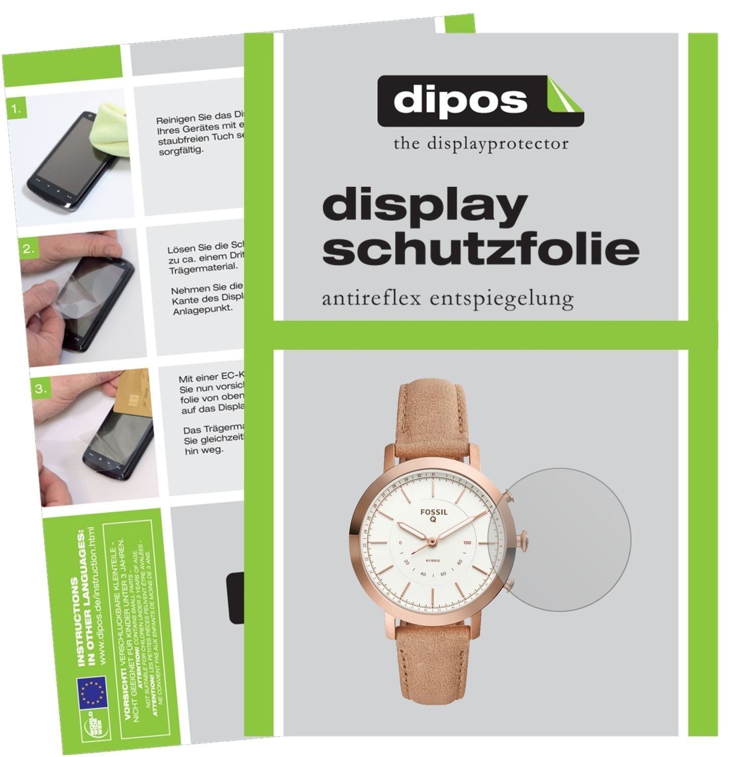 6x Schutzfolie matt für Fossil Q Neely Display-Sch (1)