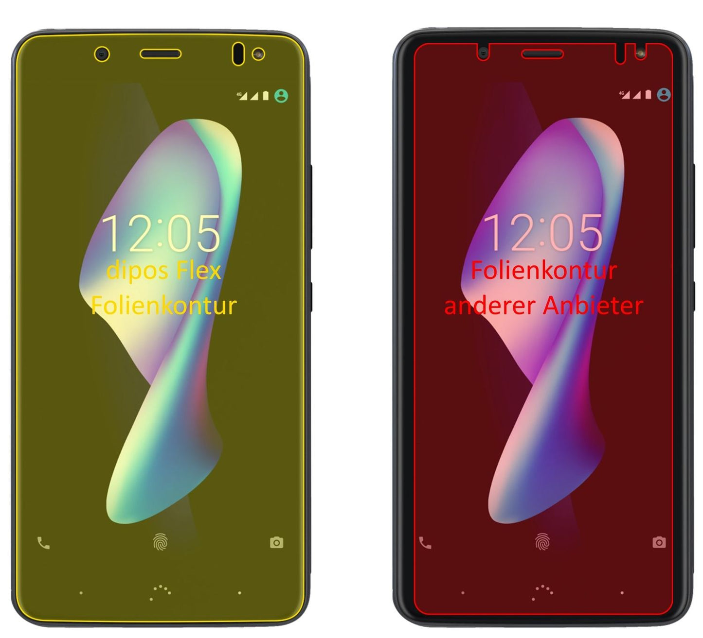 3x 3D Full Cover Schutzfolie für BQ Aquaris V Plus (2)