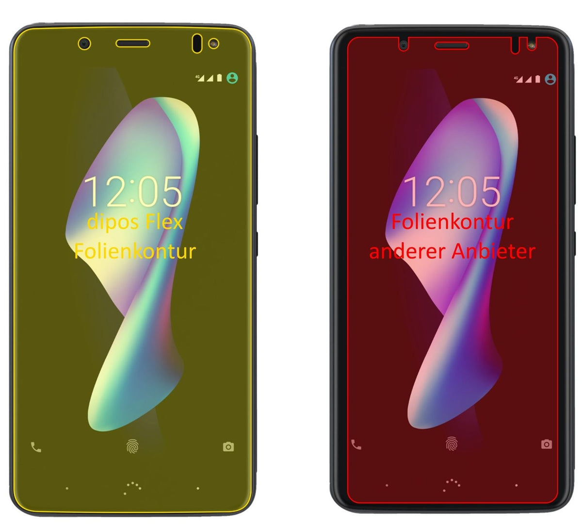 3x 3D Full Cover Schutzfolie für BQ Aquaris V (2)