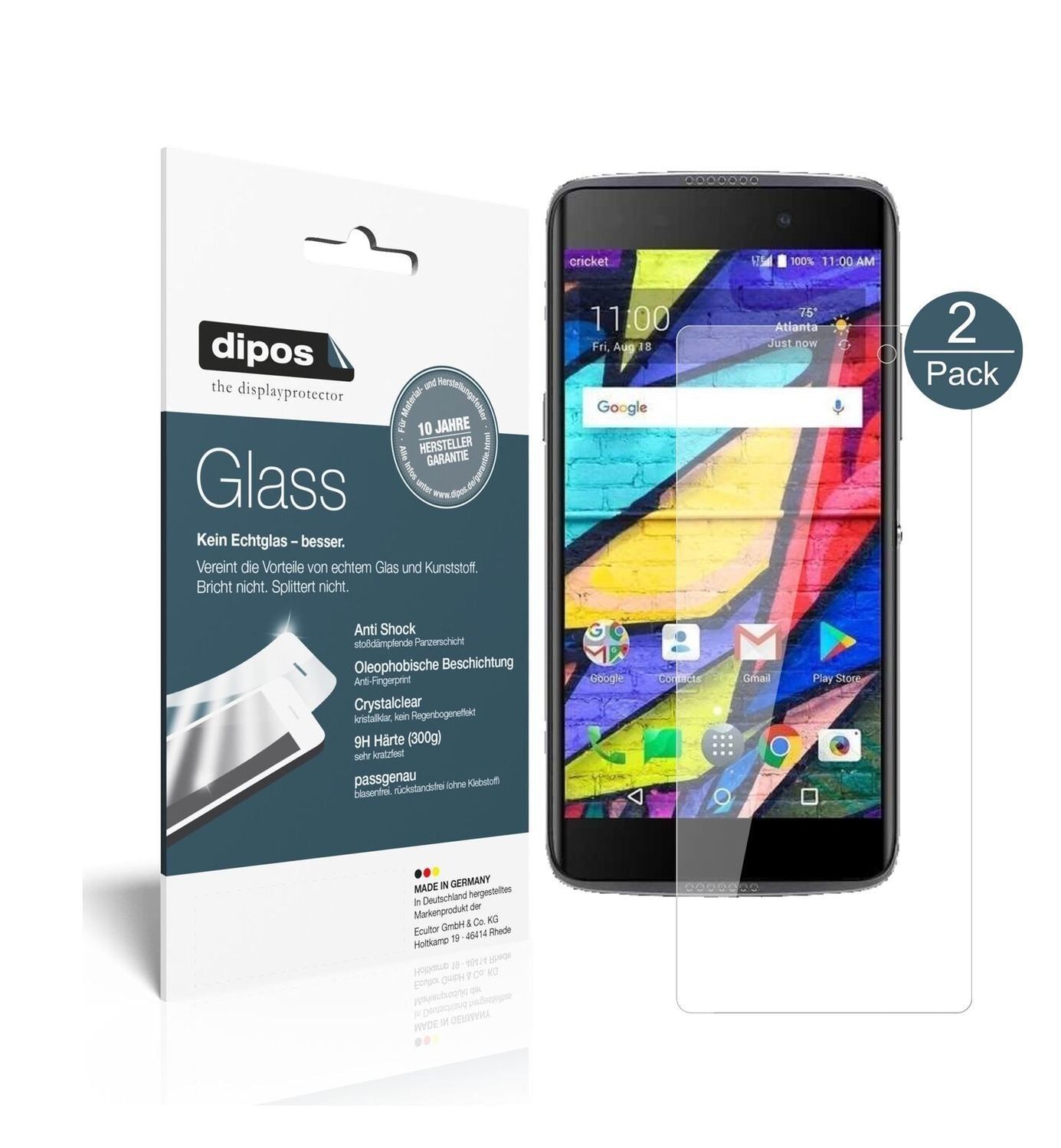 1x 9H Schutzfolie für Alcatel Idol 5 Cricket Panze (2)