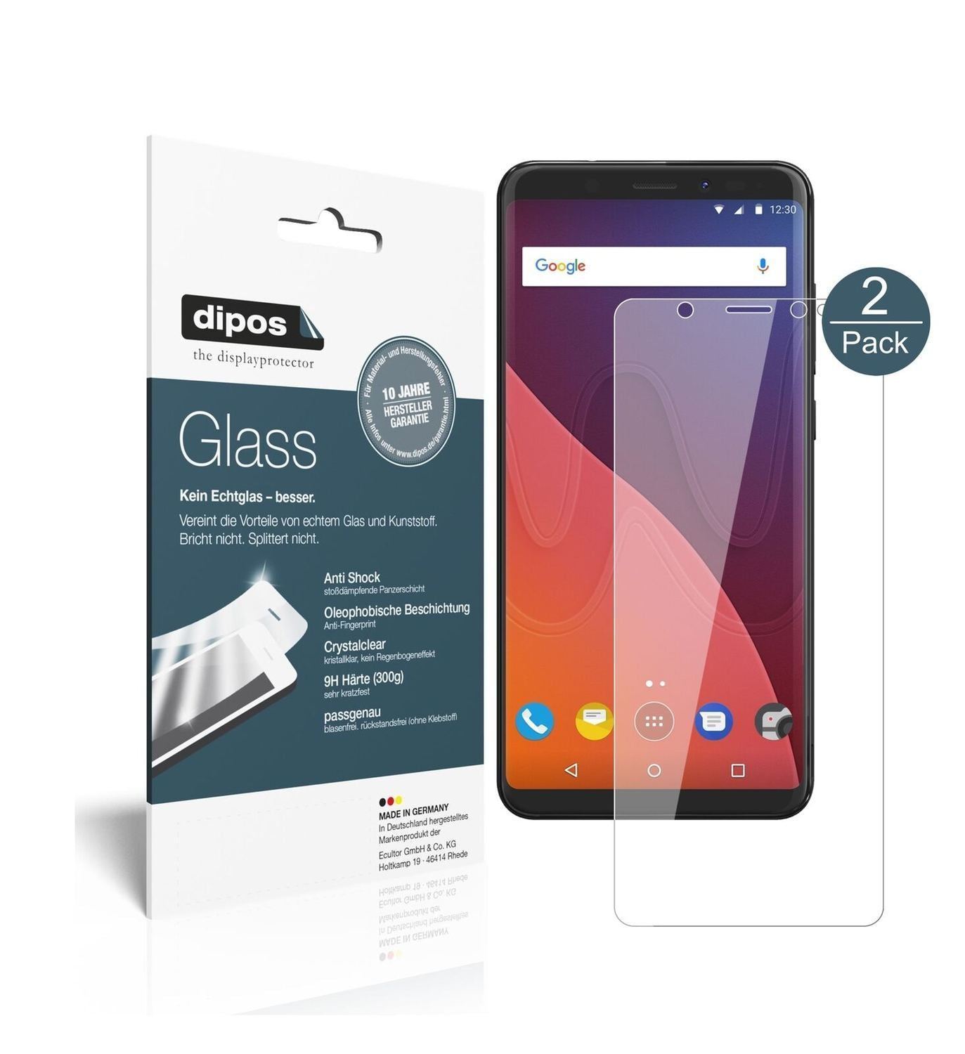 1x 9H Schutzfolie für Wiko View XL Panzerfolie (2)