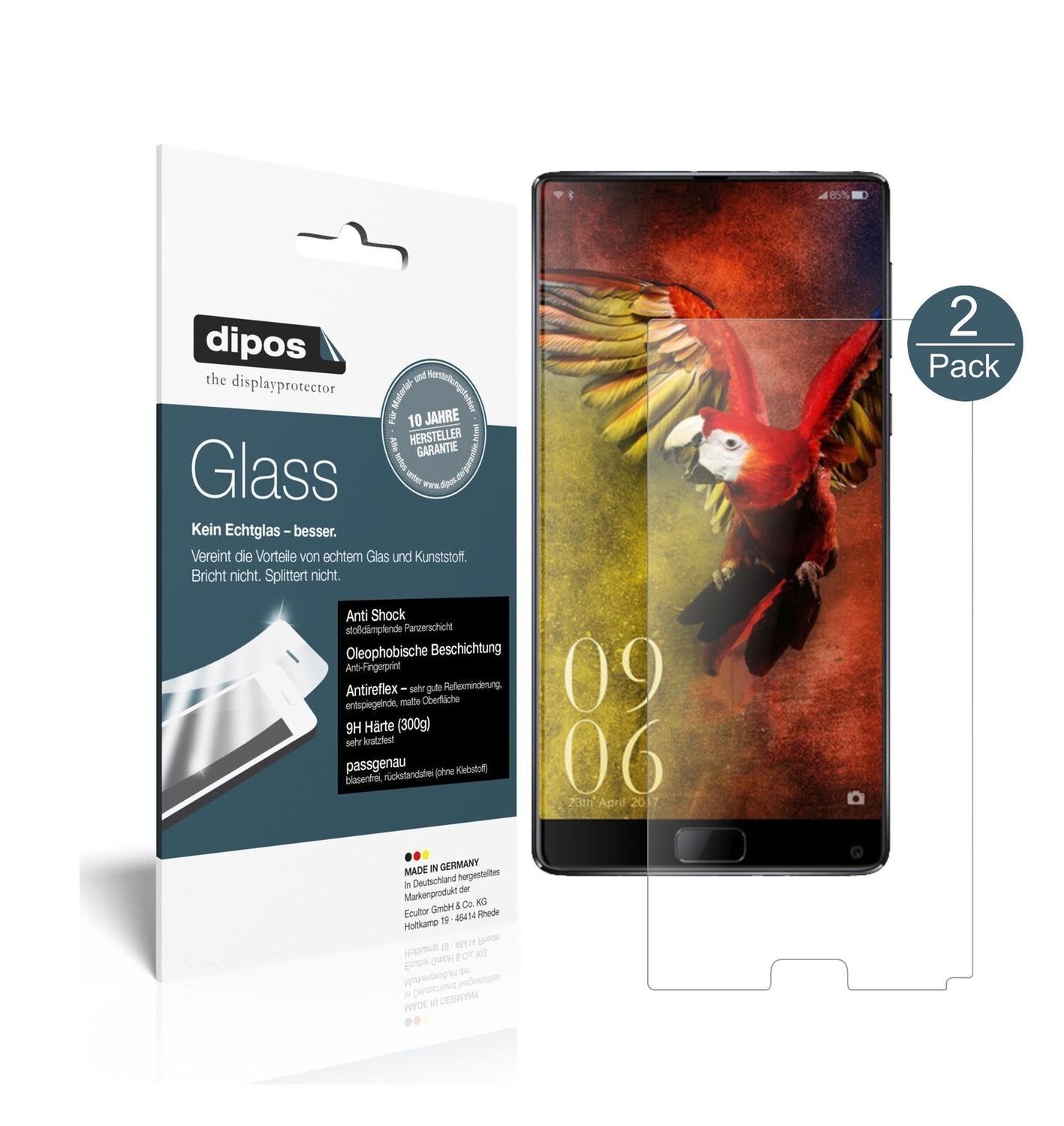 1x 9H Schutzfolie matt für Elephone S8 Panzerfolie (2)