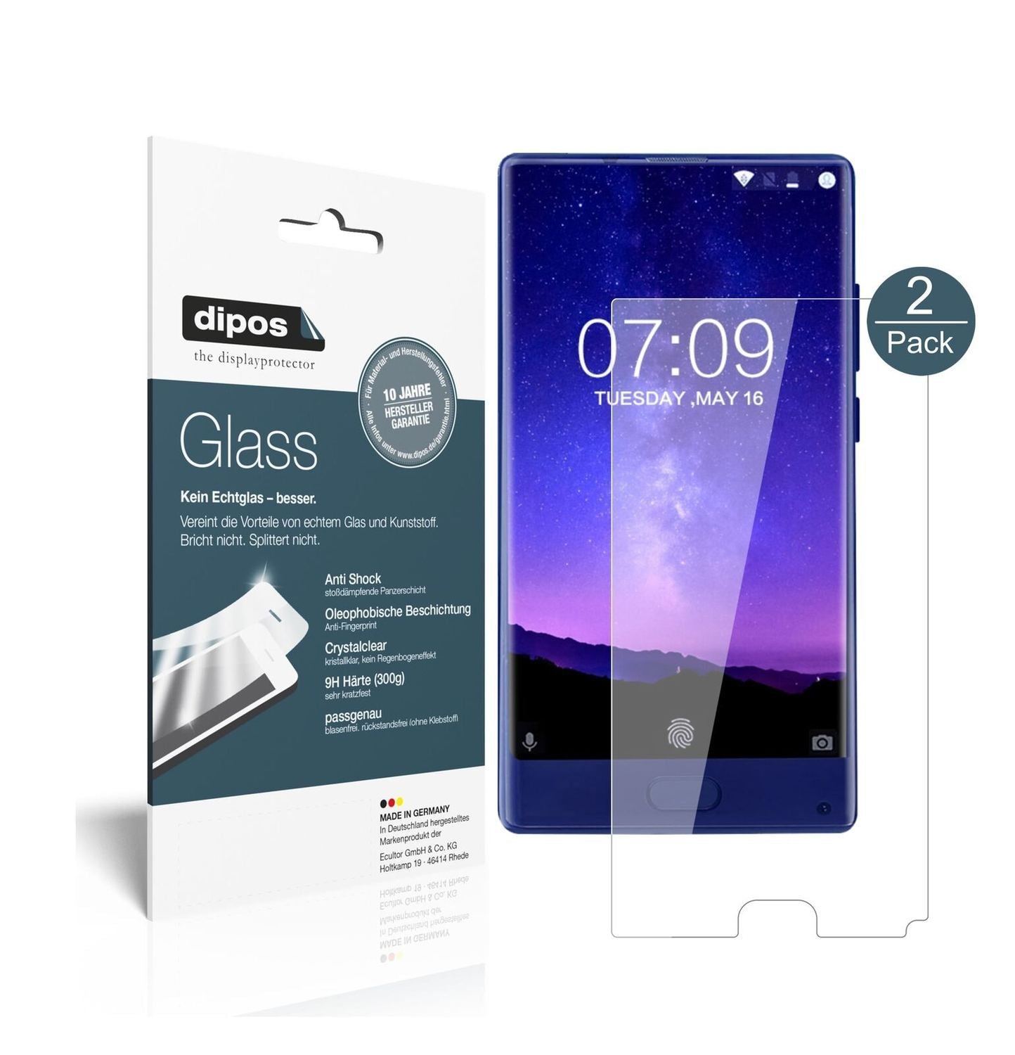 1x 9H Schutzfolie für Doogee Mix (5,5 Zoll) Panzer (2)