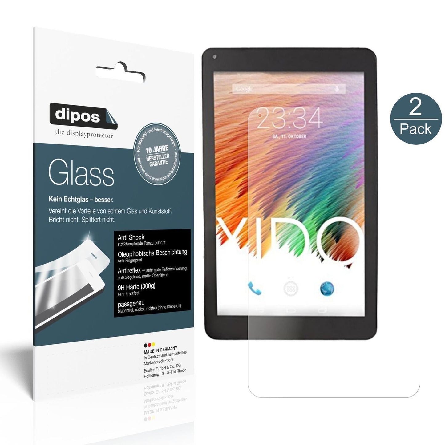 1x 9H Schutzfolie matt für XIDO Tablet X110 Panzer (2)
