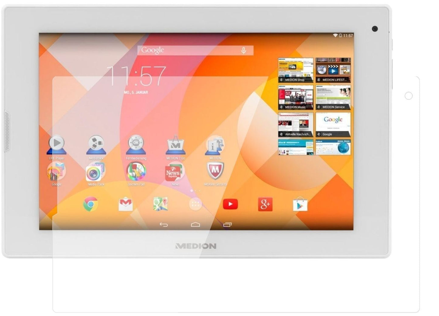 1x 9H Schutzfolie für Medion Lifetab P8912 MD99066 (1)