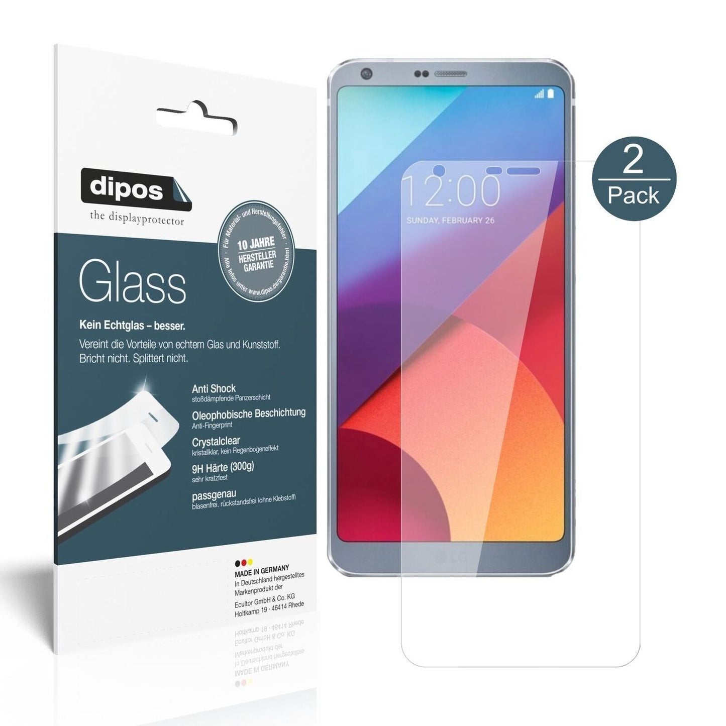 1x 9H Schutzfolie für LG G6 Pro Panzerfolie (2)