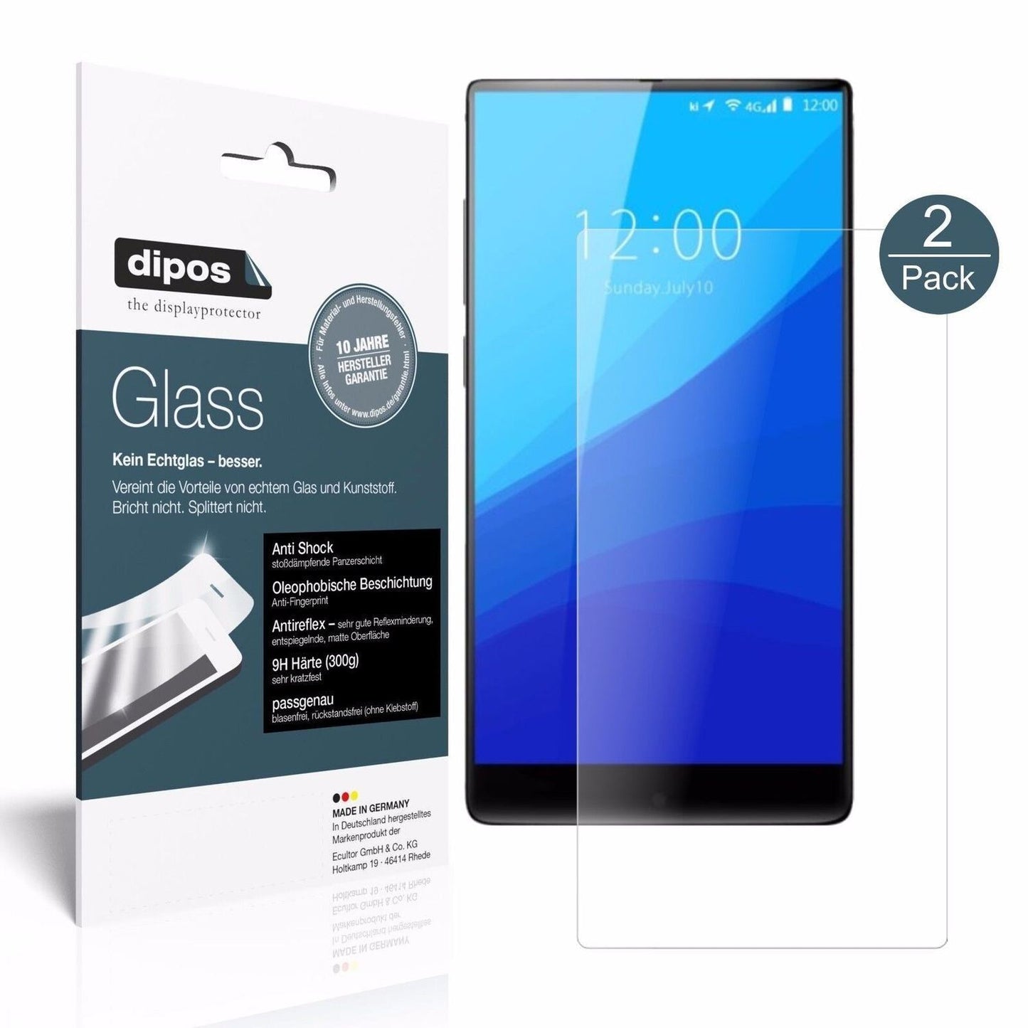 1x 9H Schutzfolie matt für Umidigi Crystal Plus Pa (2)