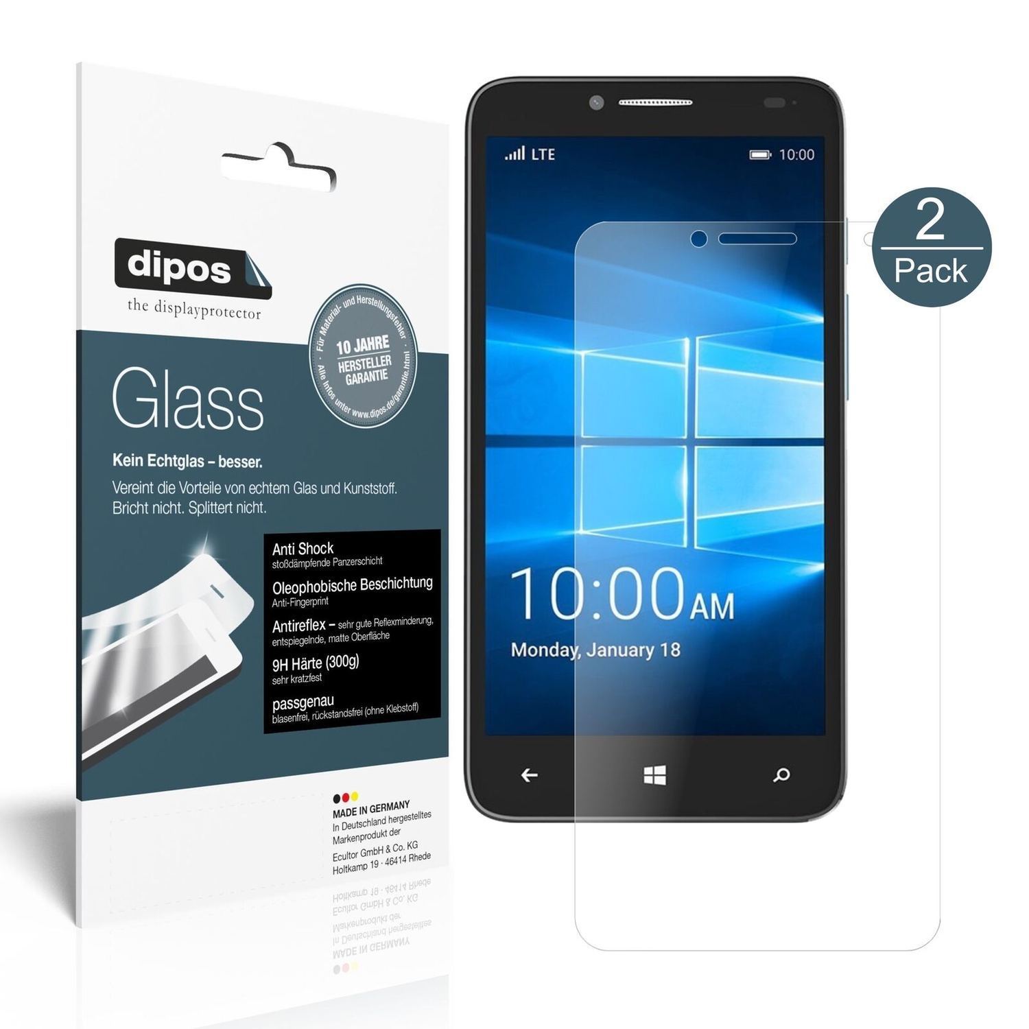 1x 9H Schutzfolie matt für Alcatel Idol 4 Pro Panz (2)