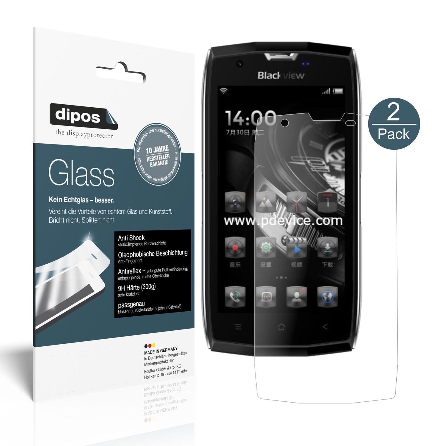 1x 9H Schutzfolie matt für Blackview BV7000 Pro Pa (2)