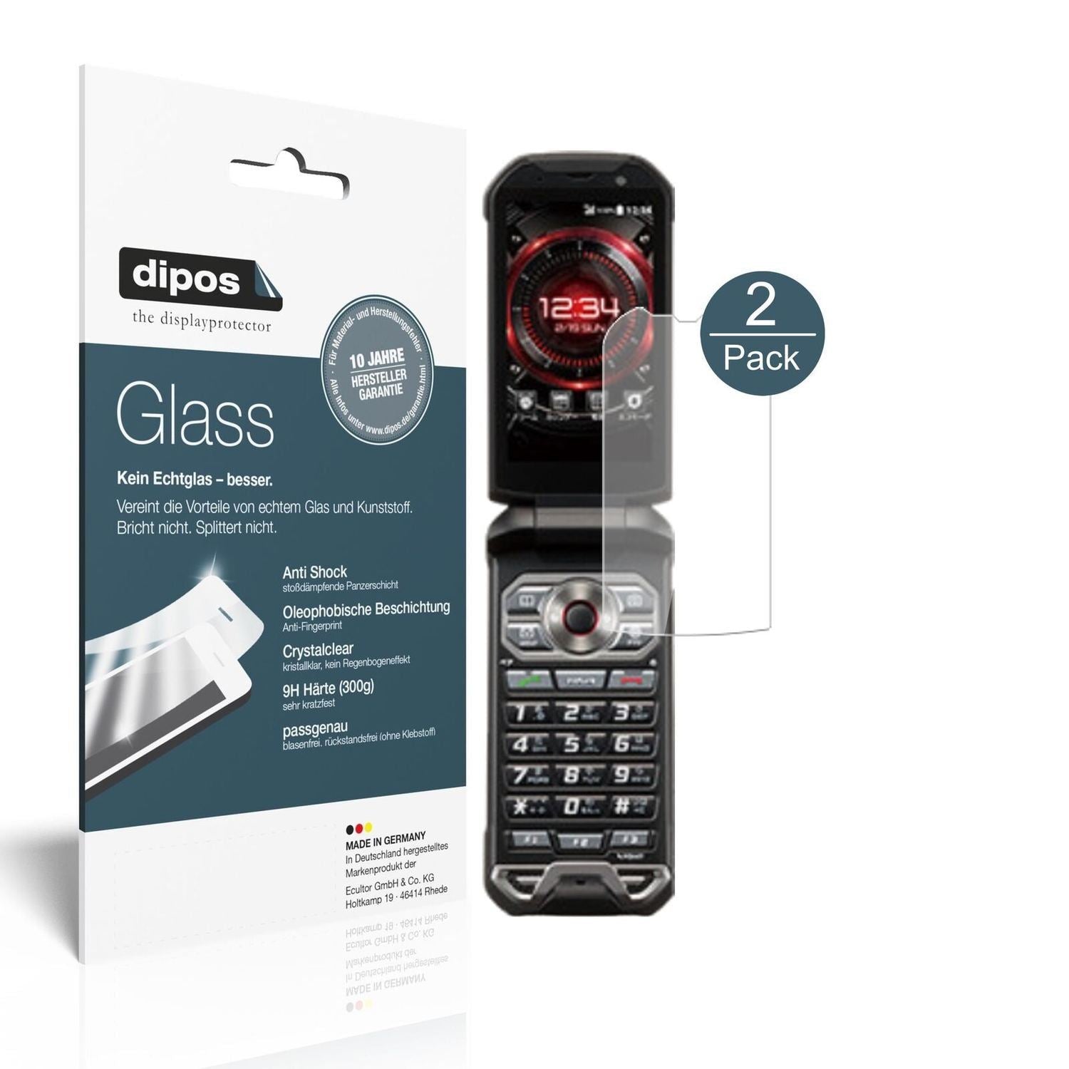 1x 9H Schutzfolie für Kyocera Torque X01 Panzerfol (2)