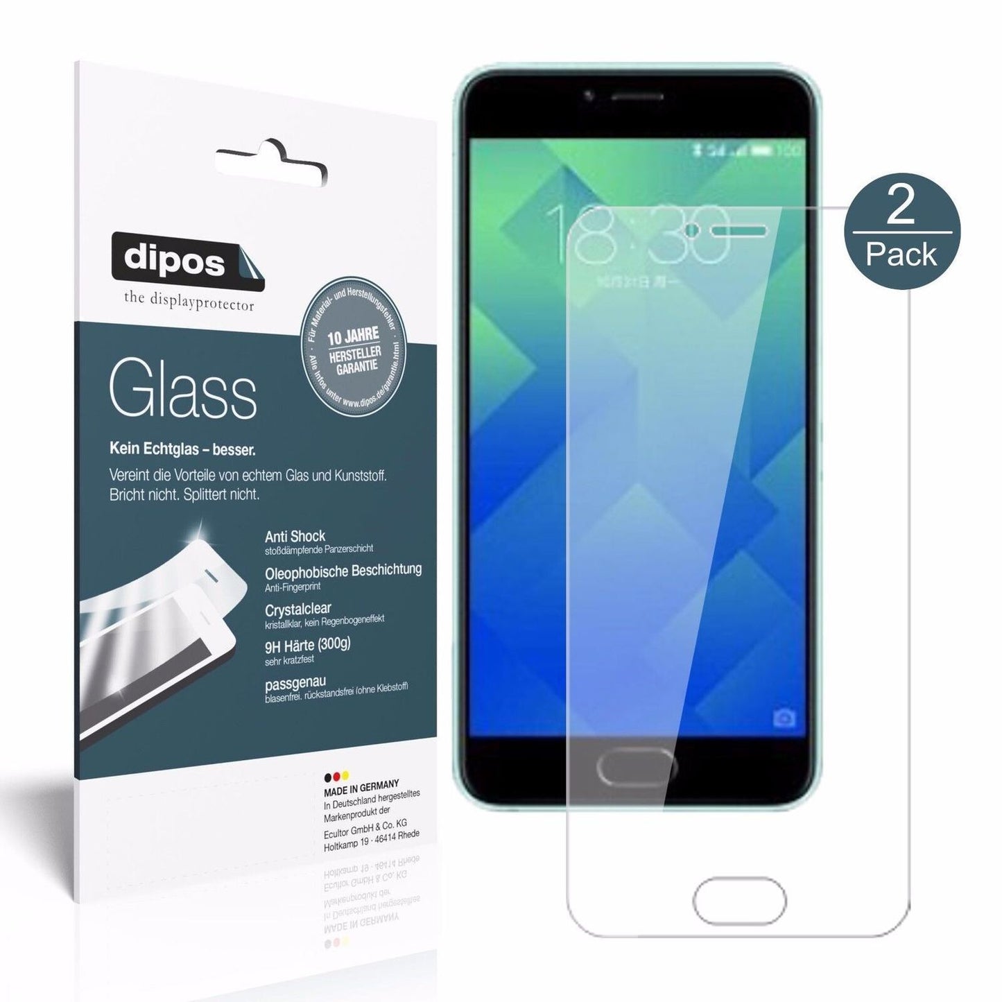 1x 9H Schutzfolie für Meizu M5 Note Panzerfolie (2)