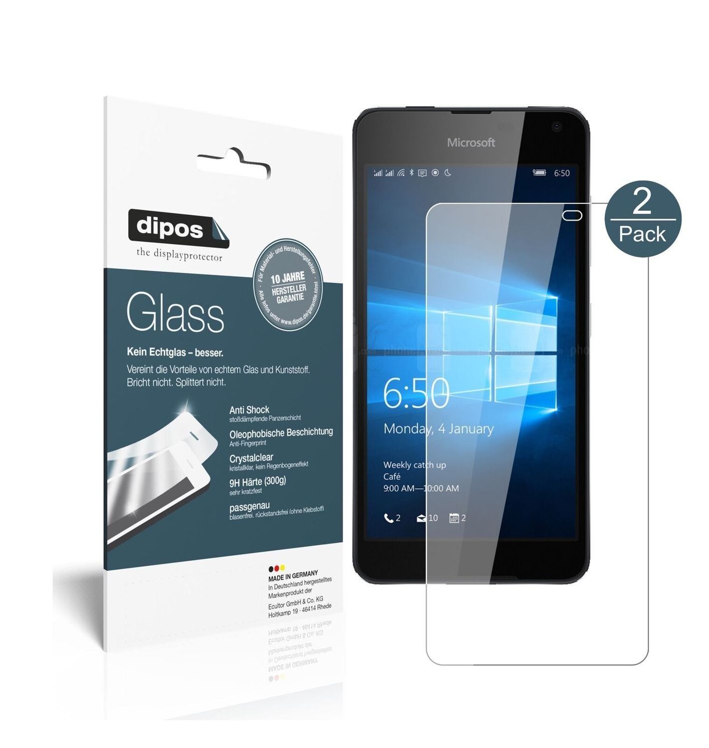 1x 9H Schutzfolie für Microsoft Lumia 650 Panzerfo (2)