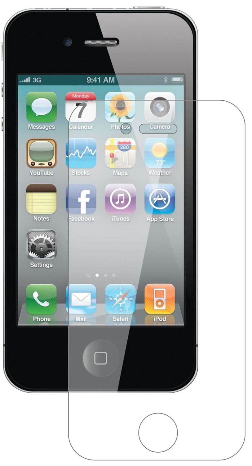 1x 9H Schutzfolie für Apple iPhone 4 / 4S Panzerfo (1)