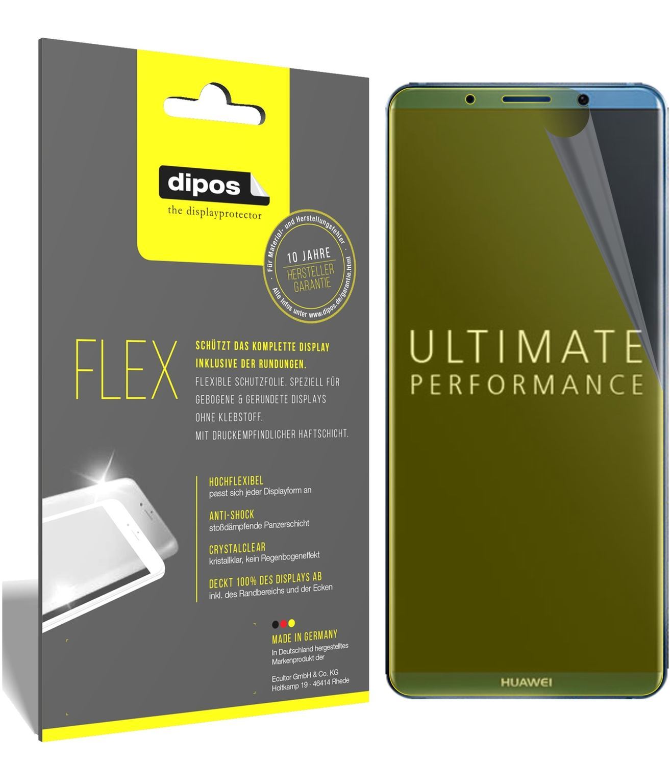 3x 3D Full Cover Schutzfolie für Huawei Mate 10 Pr (1)