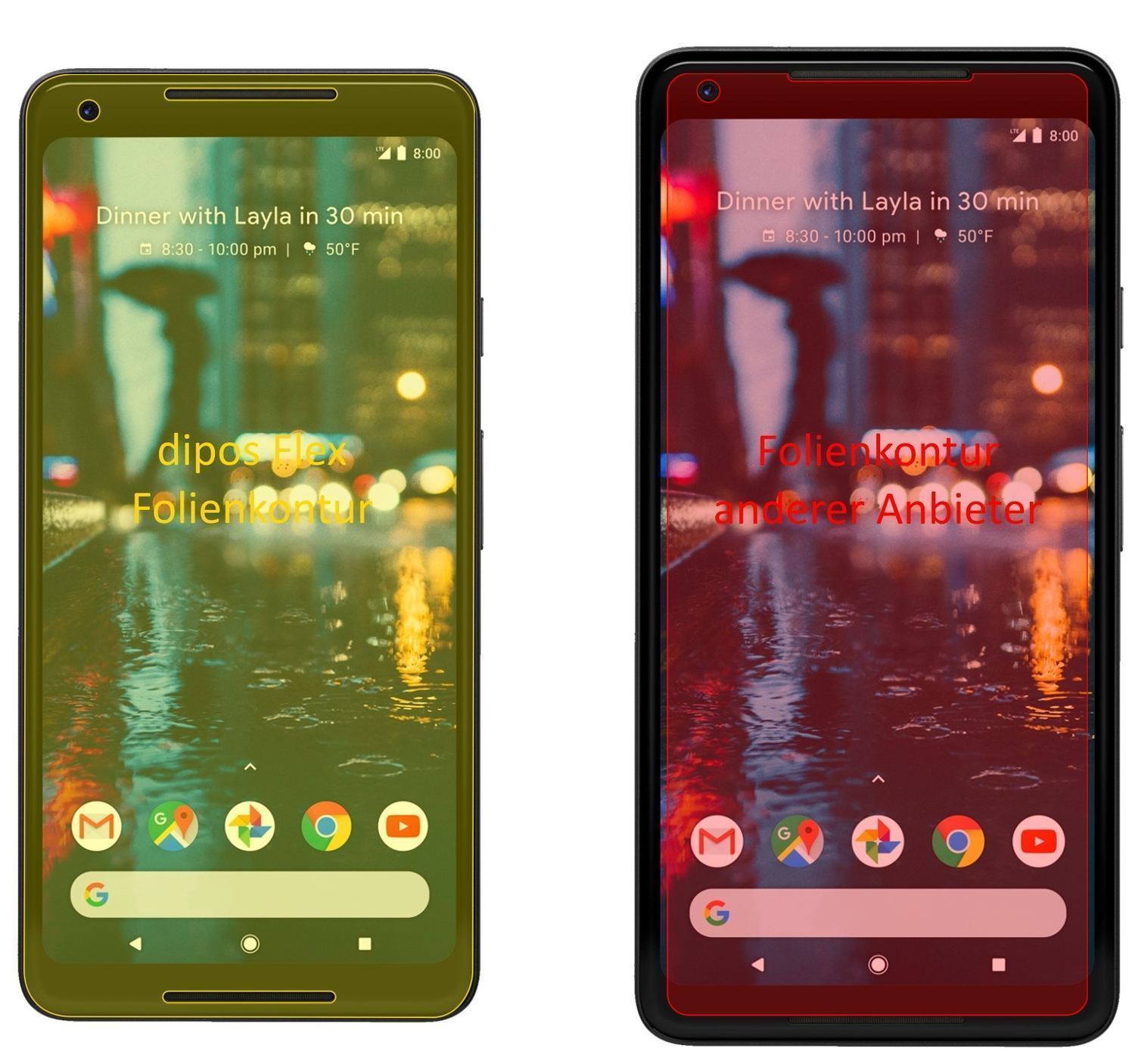 3x 3D Full Cover Schutzfolie für Google Pixel 2 XL (2)