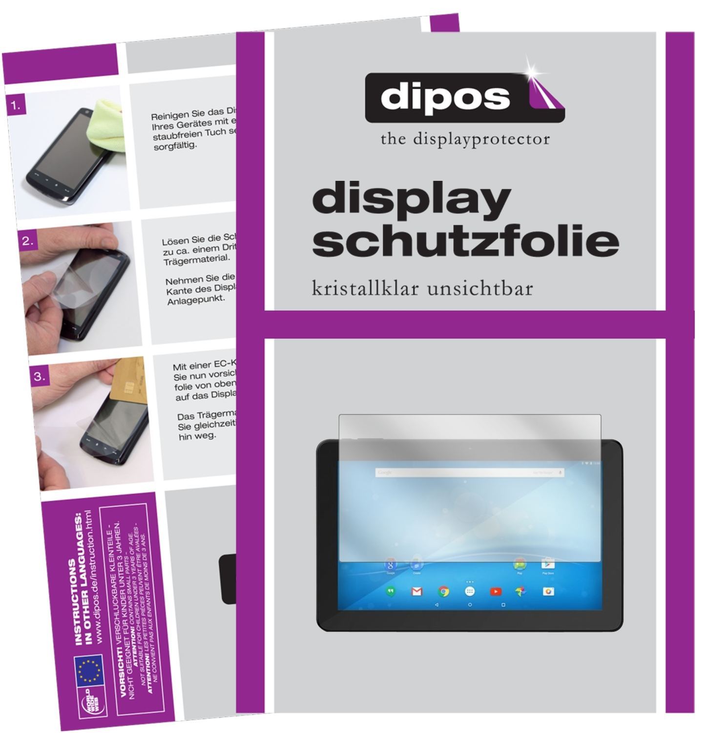 2x Schutzfolie klar für Format 24.0 Zoll Wide 532  (1)