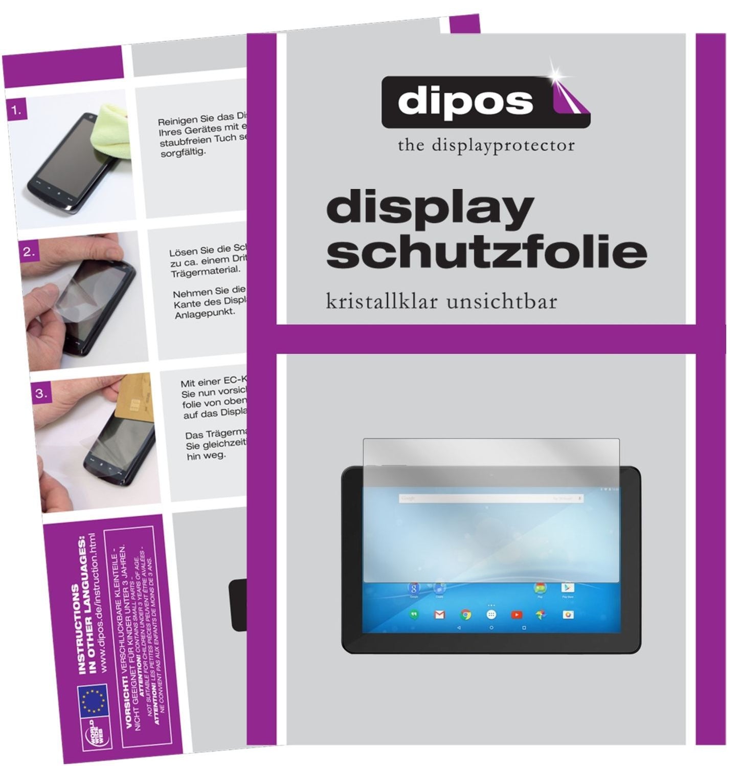 2x Schutzfolie klar für Format 21.5 Zoll Wide 477  (1)