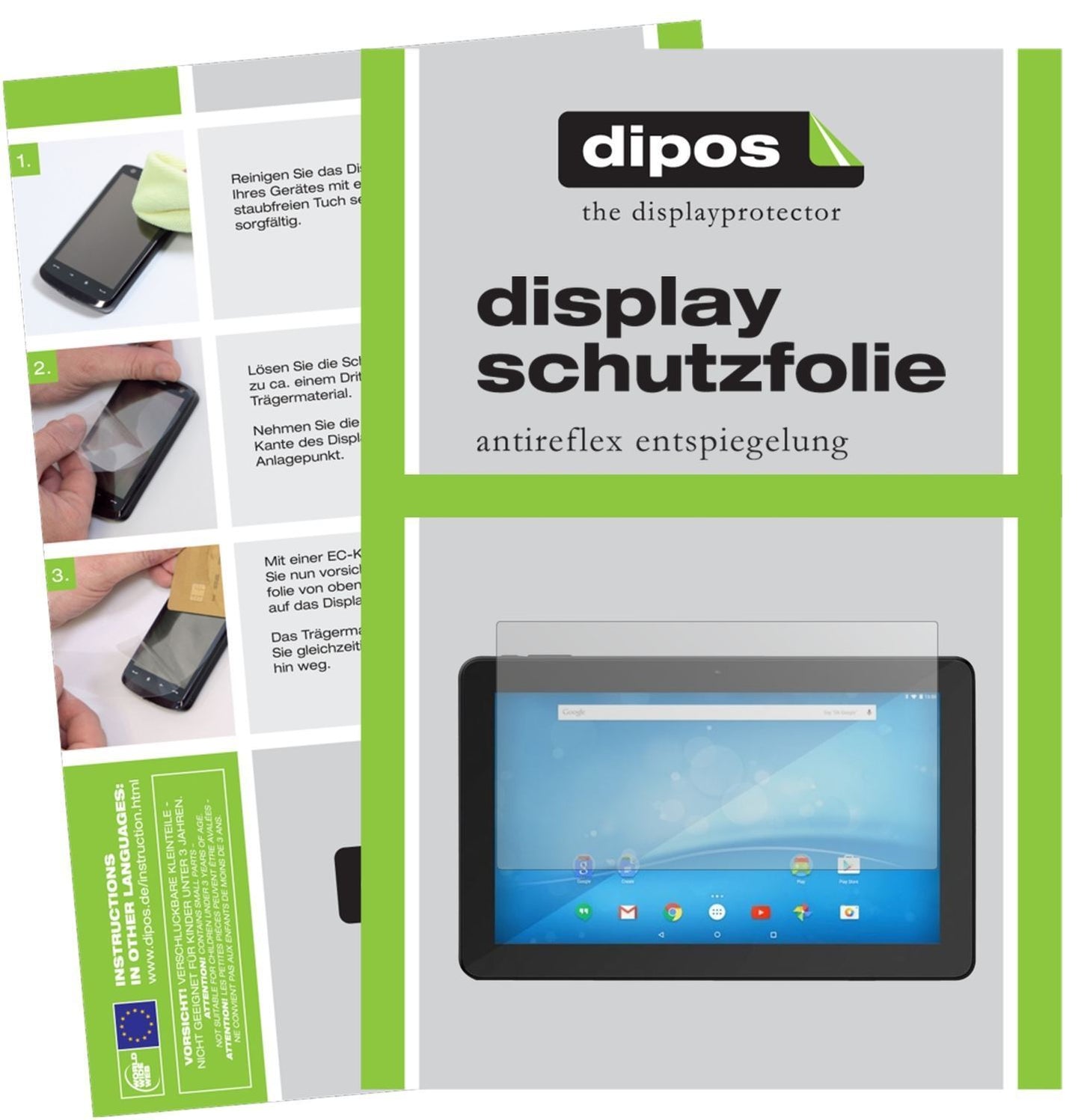 2x Schutzfolie matt für Format 10.1 Zoll Wide 223  (1)