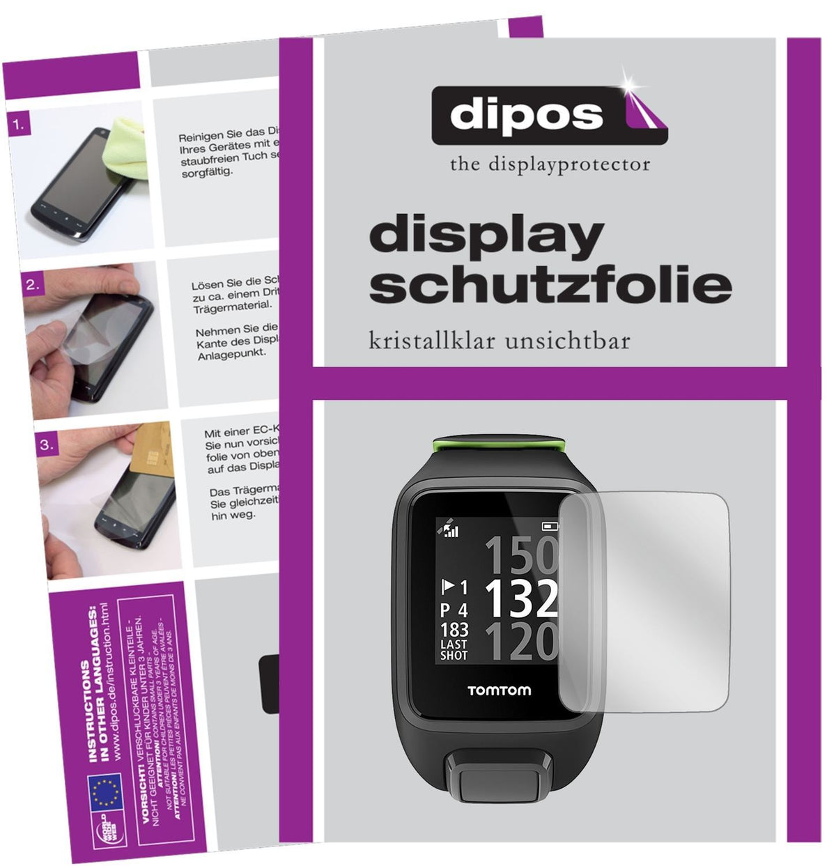 6x Schutzfolie klar für TomTom Golfer 2 SE Display (1)