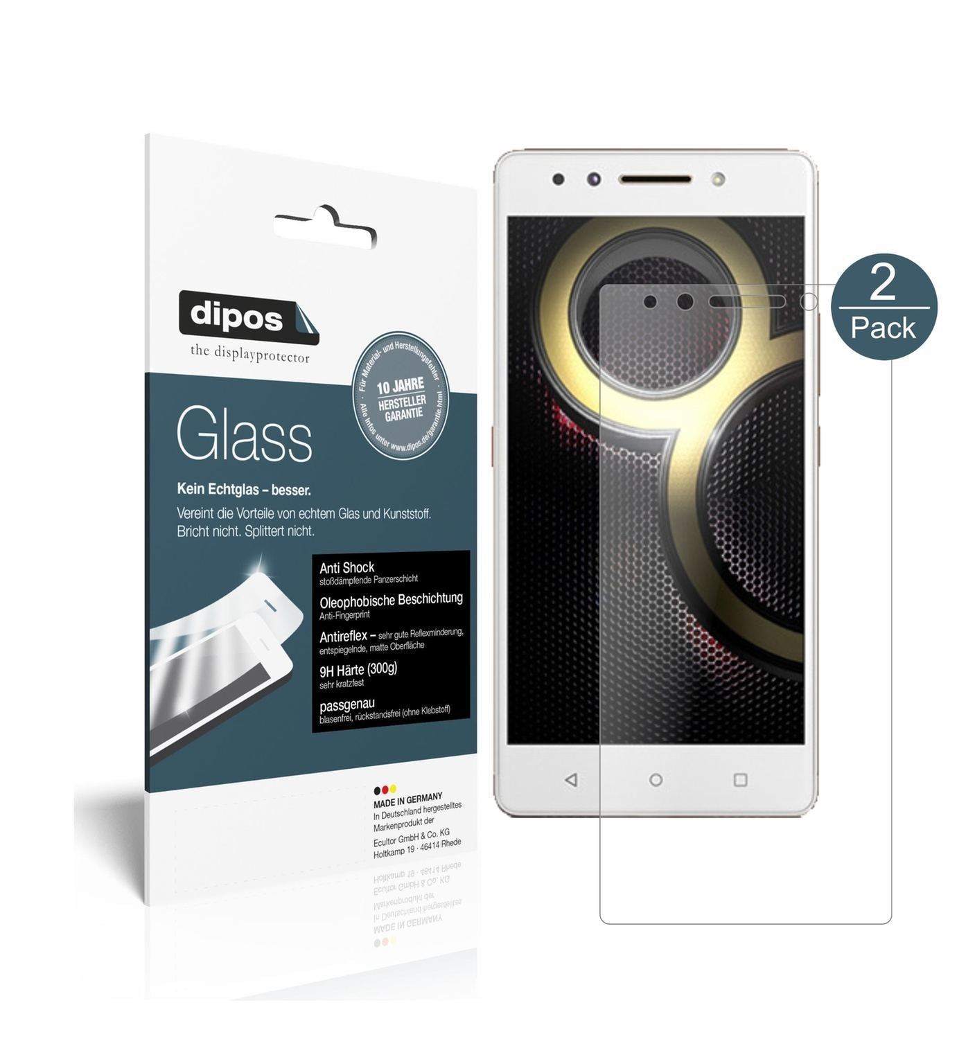 2x 9H Schutzfolie matt für Lenovo K8 Note Panzerfo (1)