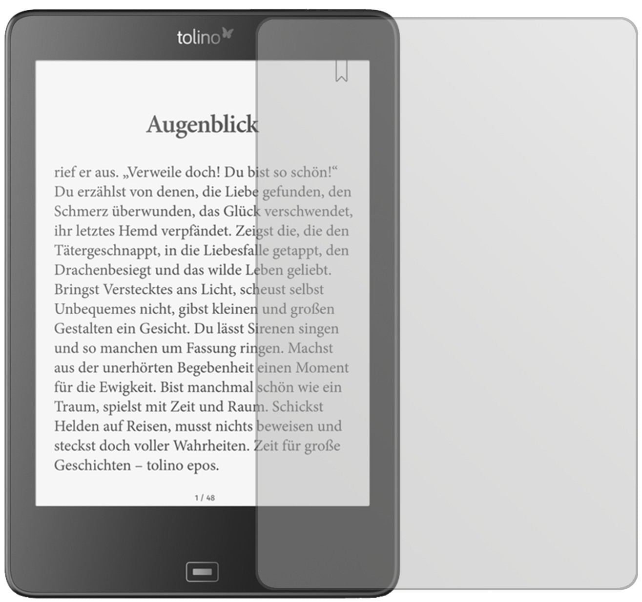 2x Schutzfolie matt für Tolino Epos eBook Reader D (2)