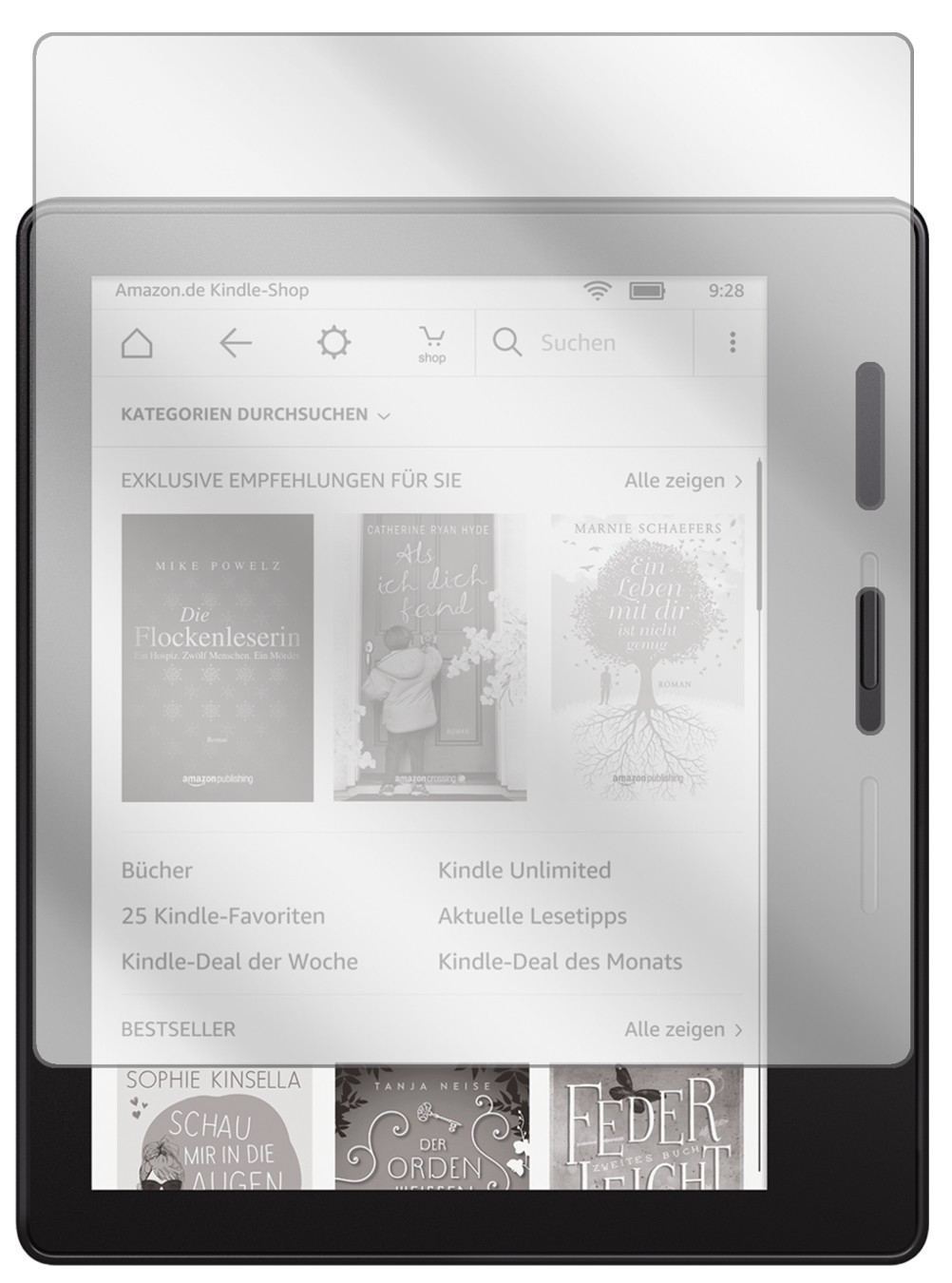 2x Schutzfolie klar für Amazon Kindle Oasis eReade (2)