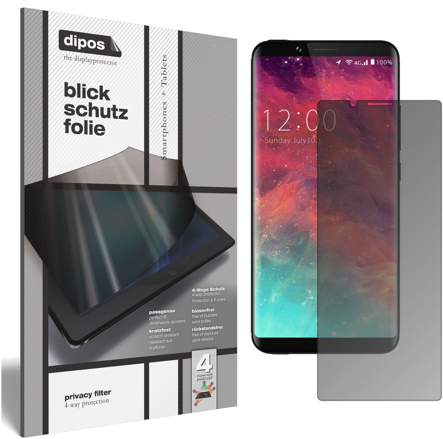 Blickschutzfolie für Umidigi S2 Pro matt Schutzfol (1)