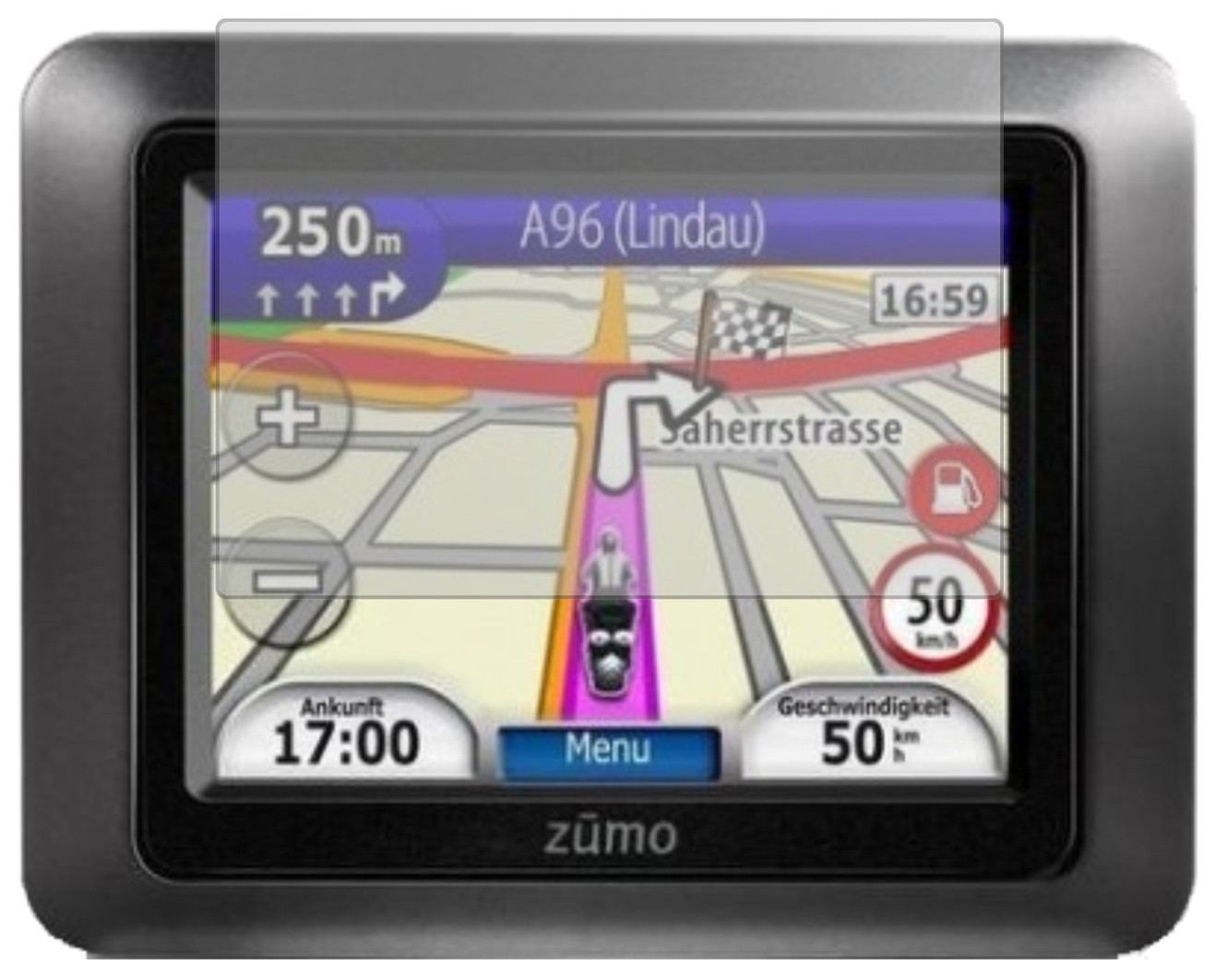 3x Schutzfolie matt für Garmin zumo 210 Display-Sc (2)