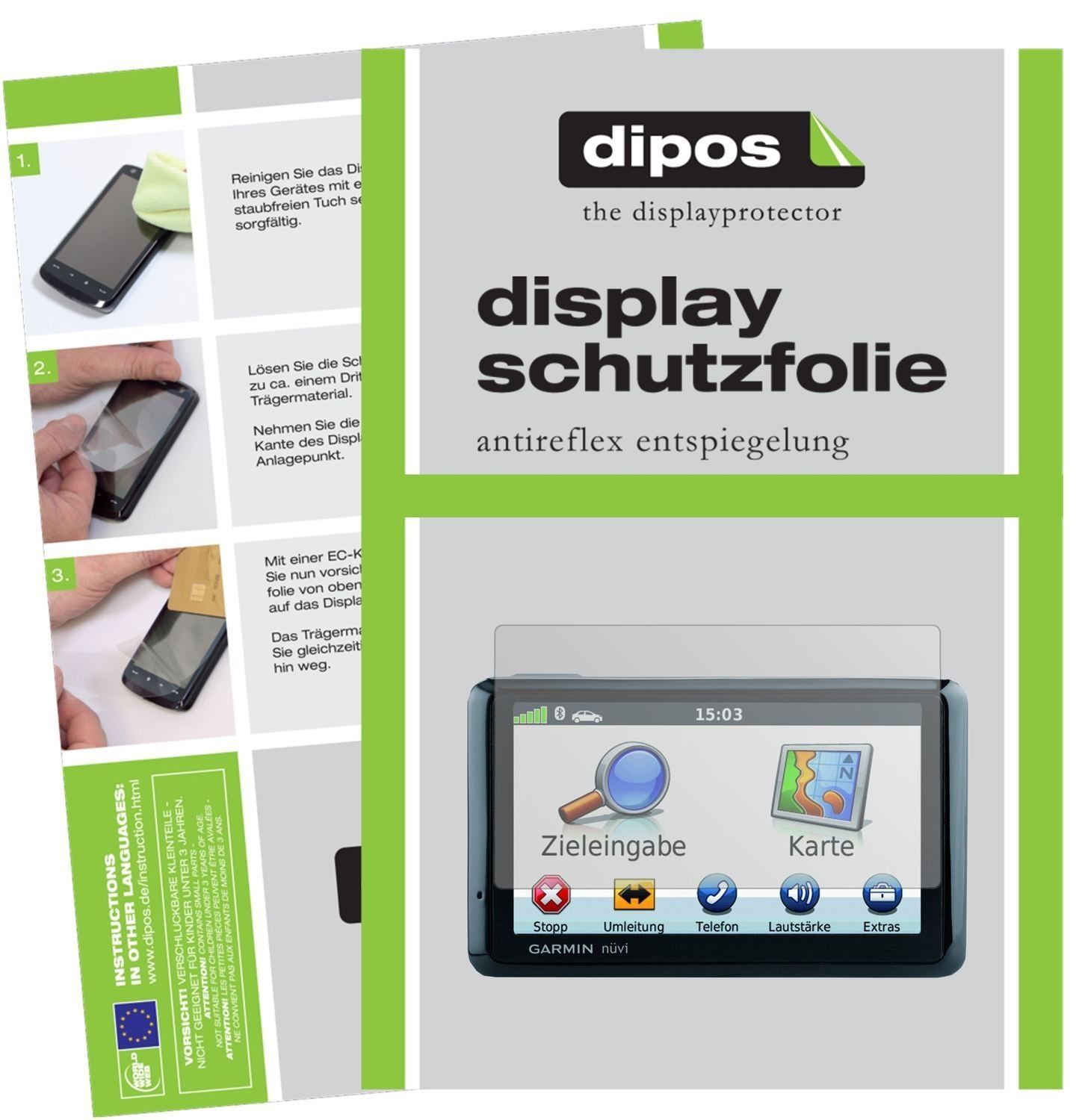 3x Schutzfolie matt für Garmin nüvi 1390Tpro Displ (1)