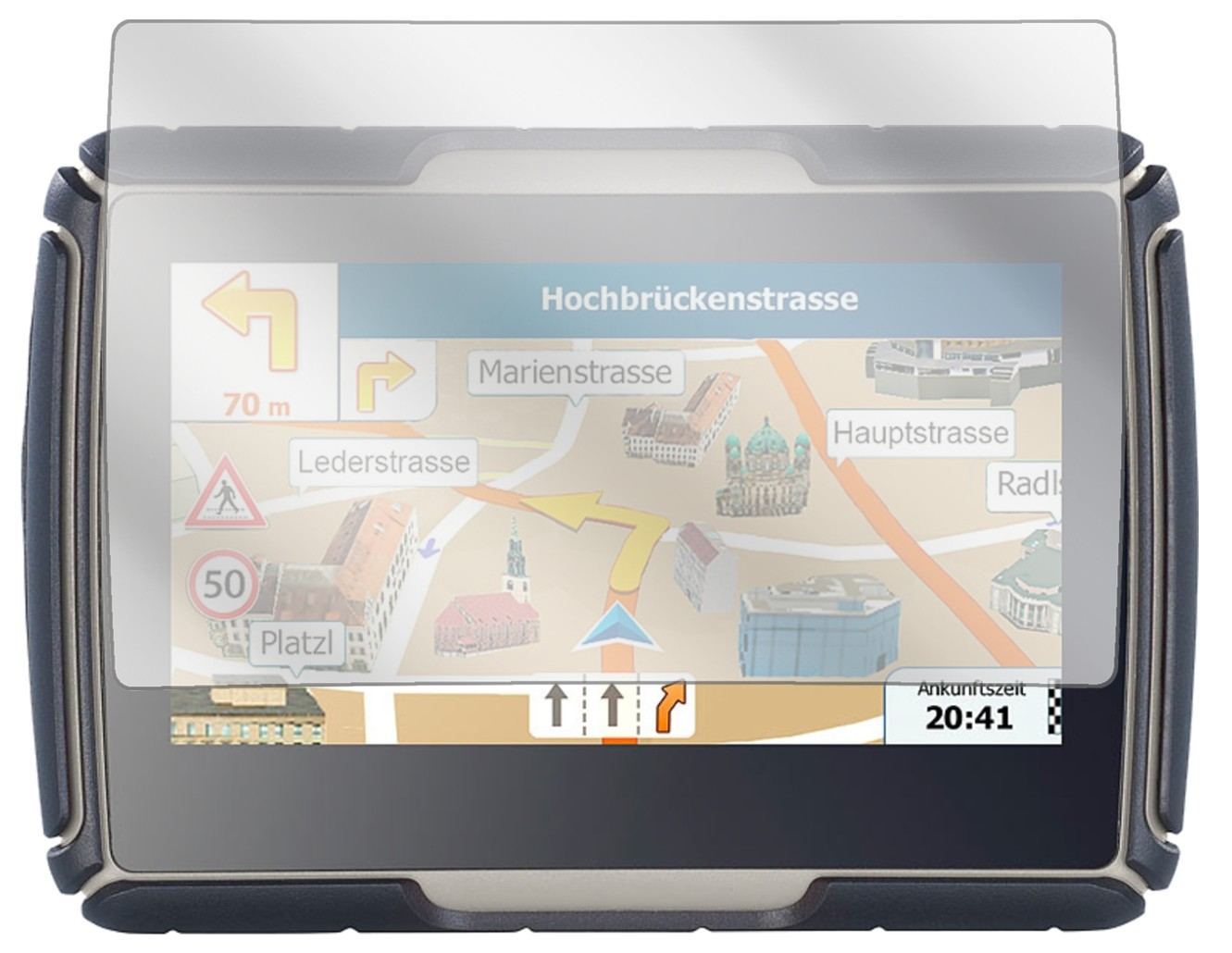 3x Schutzfolie klar für NavGear TourMate N4 Displa (2)
