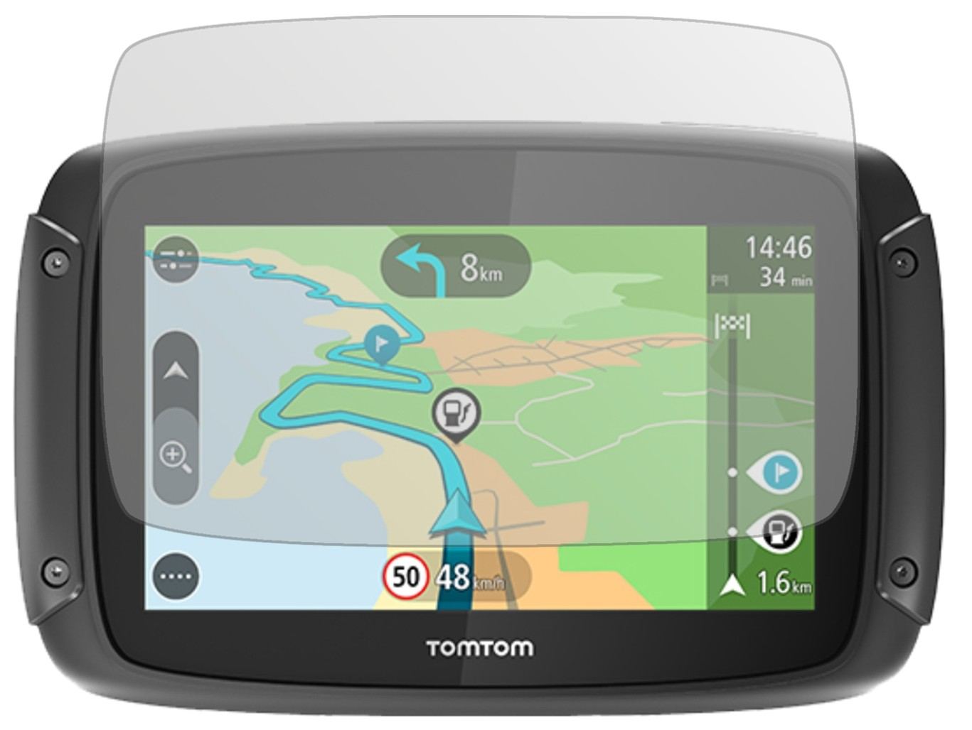 3x Schutzfolie matt für TomTom Rider 42 Display-Sc (2)