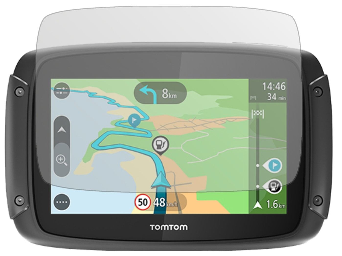 3x Schutzfolie matt für TomTom Rider 450 Display-S (2)
