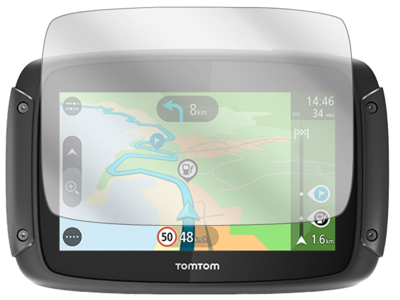 3x Schutzfolie klar für TomTom Rider 450 Display-S (2)