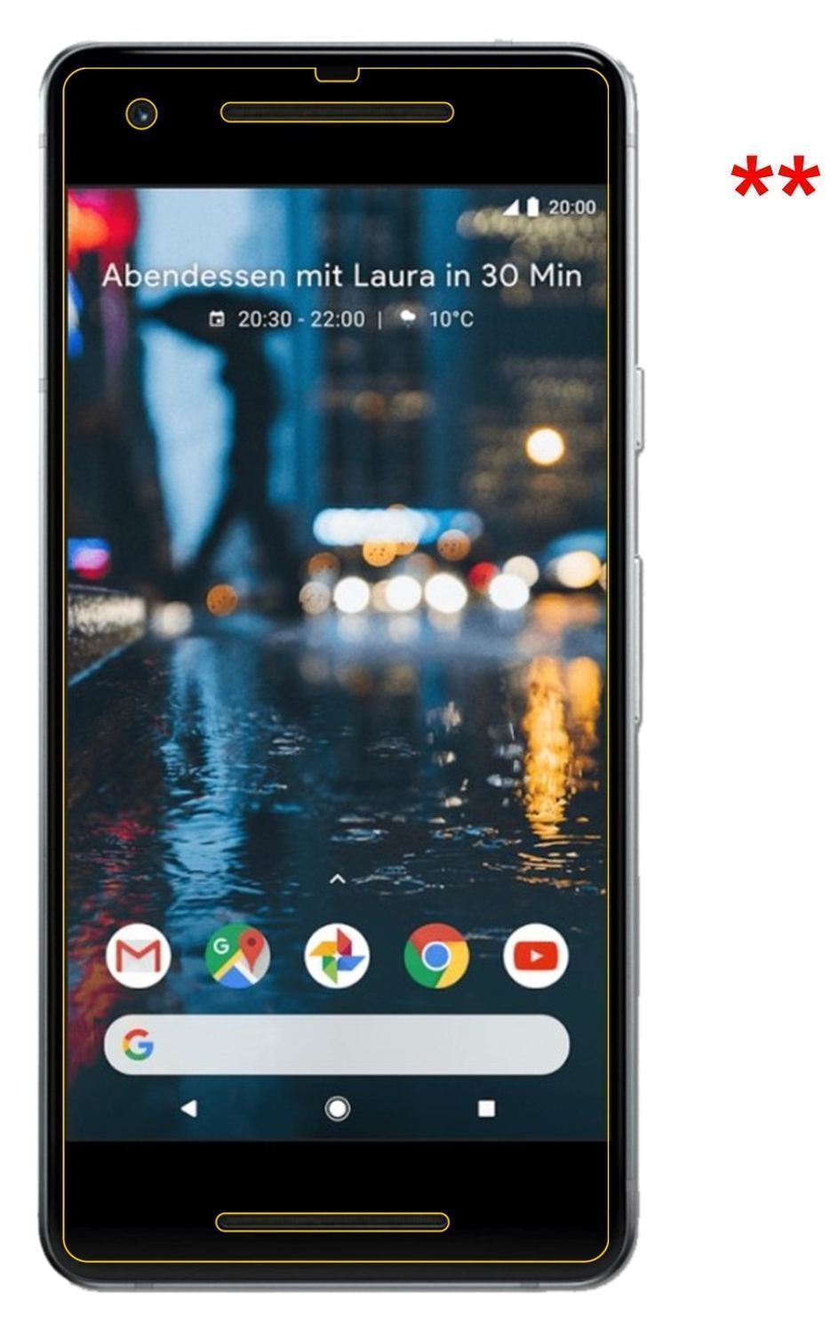 Blickschutzfolie für Google Pixel 2 matt Schutzfol (4)