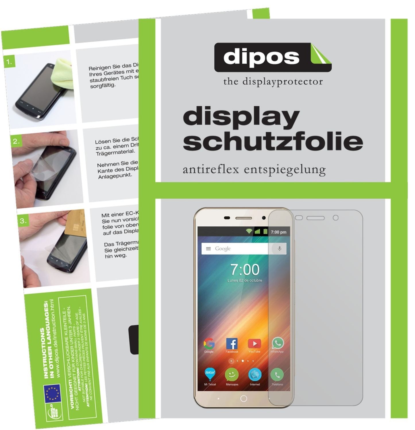 6x Schutzfolie matt für ZTE Blade A602 Display-Sch (1)