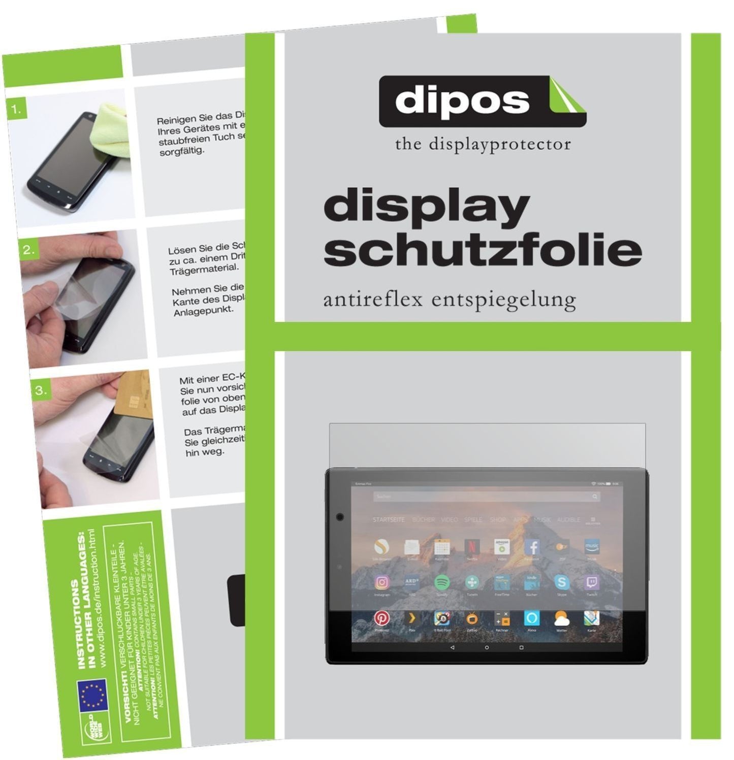 2x Schutzfolie matt für Amazon Fire HD 10 2017 Mod (1)