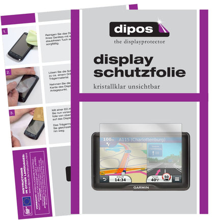 3x Schutzfolie klar für Garmin dezl 760 LMT-D Disp (1)