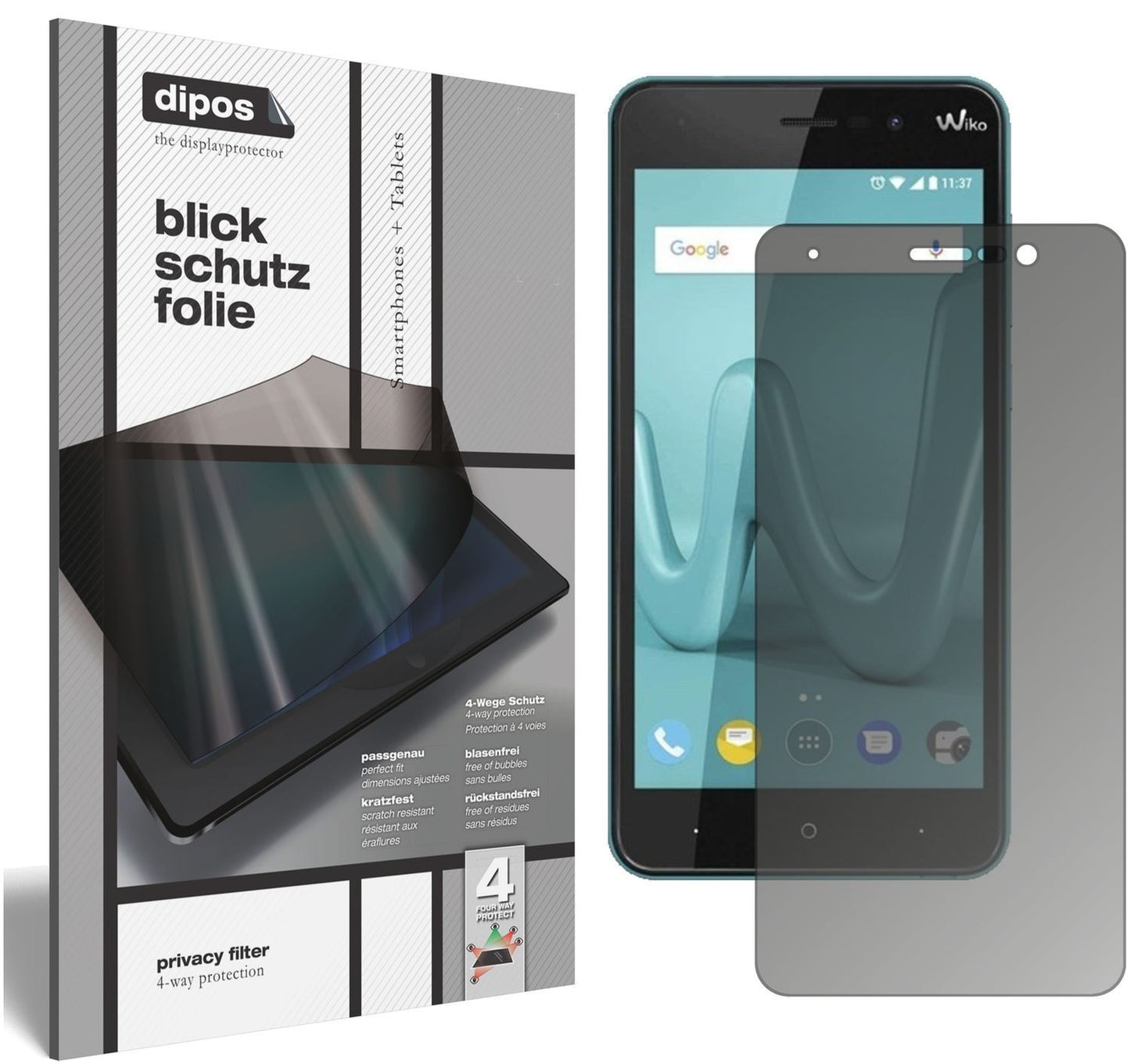 Blickschutzfolie für Wiko Lenny 4 Plus matt Schutz (1)