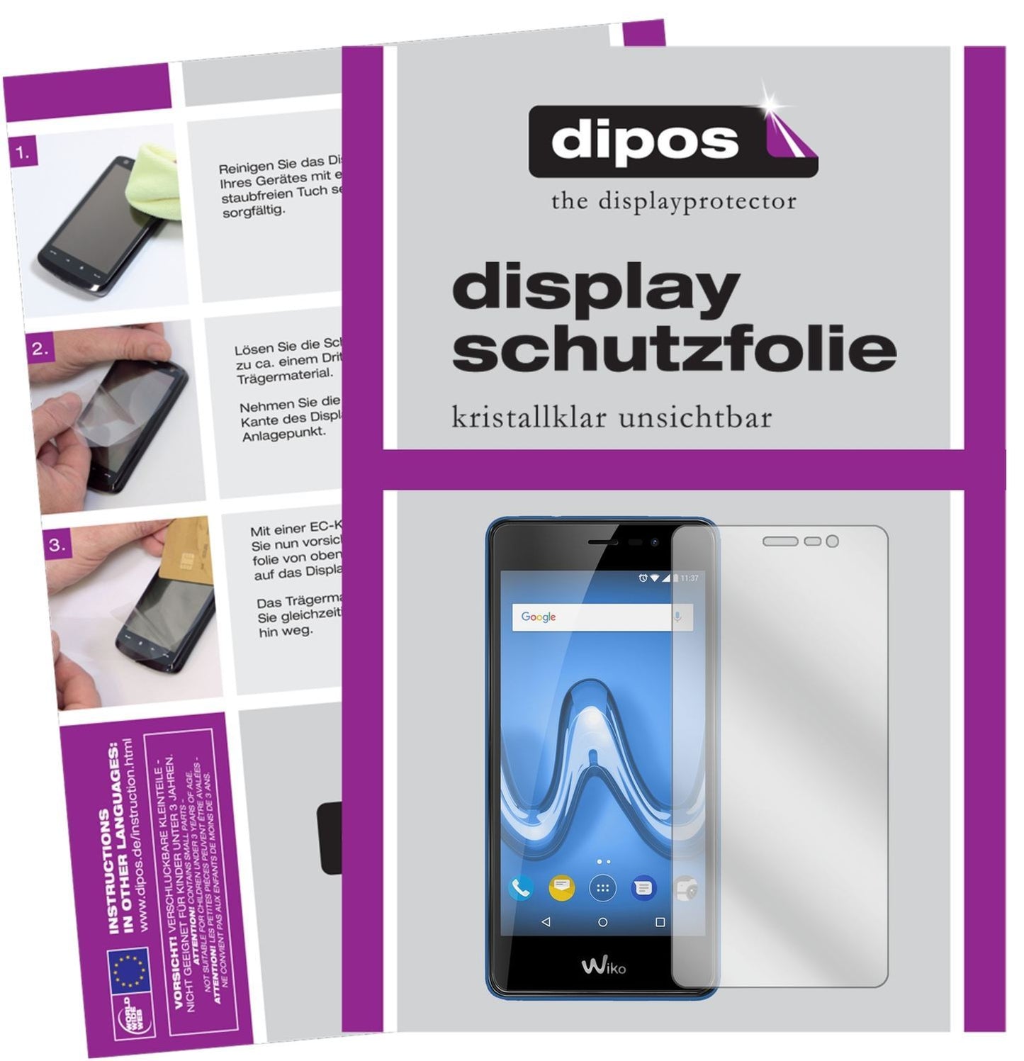 6x Schutzfolie klar für Wiko Tommy 2 Plus Display- (1)