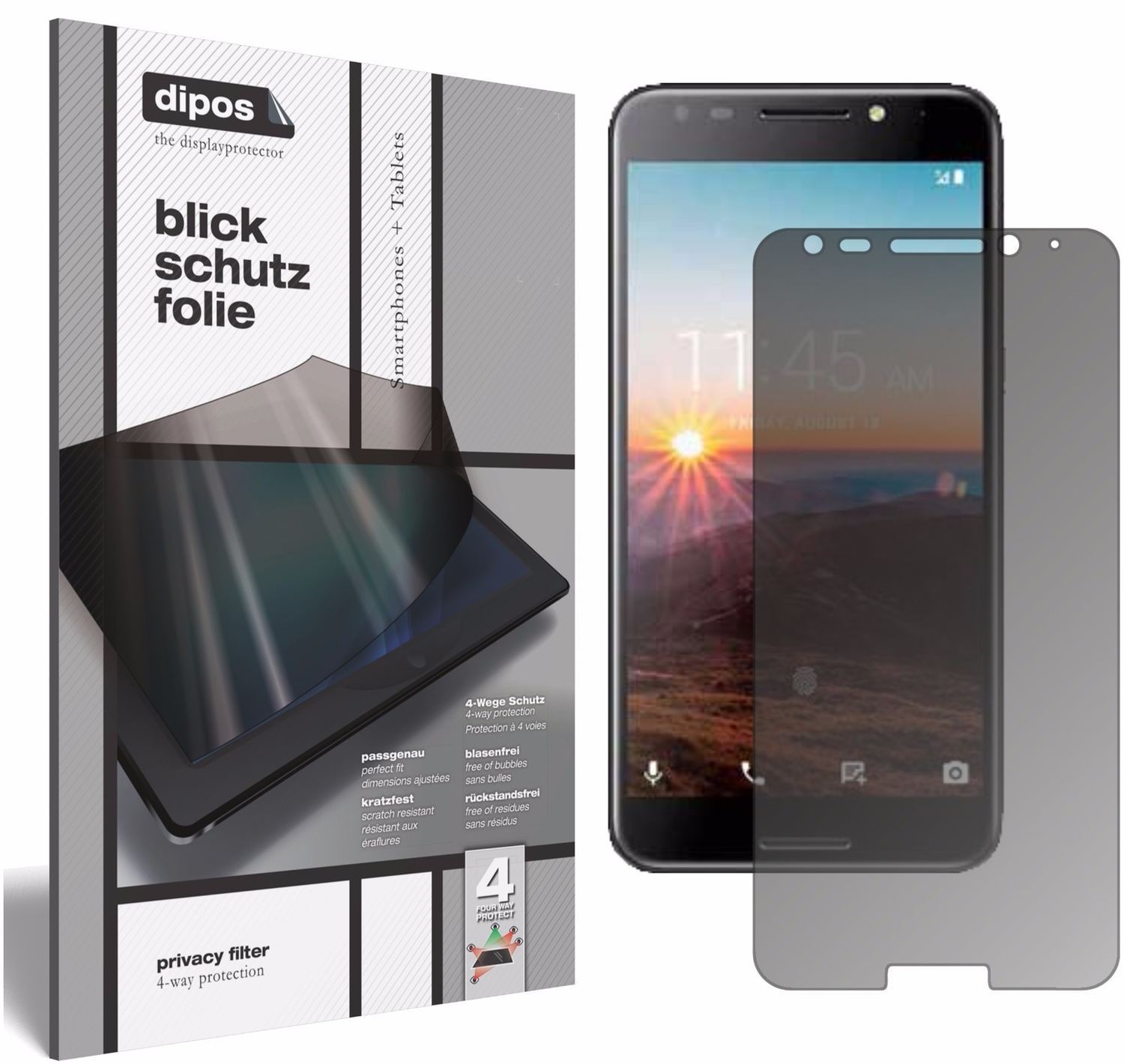Blickschutzfolie für Alcatel   A7 matt Schutzfolie (1)