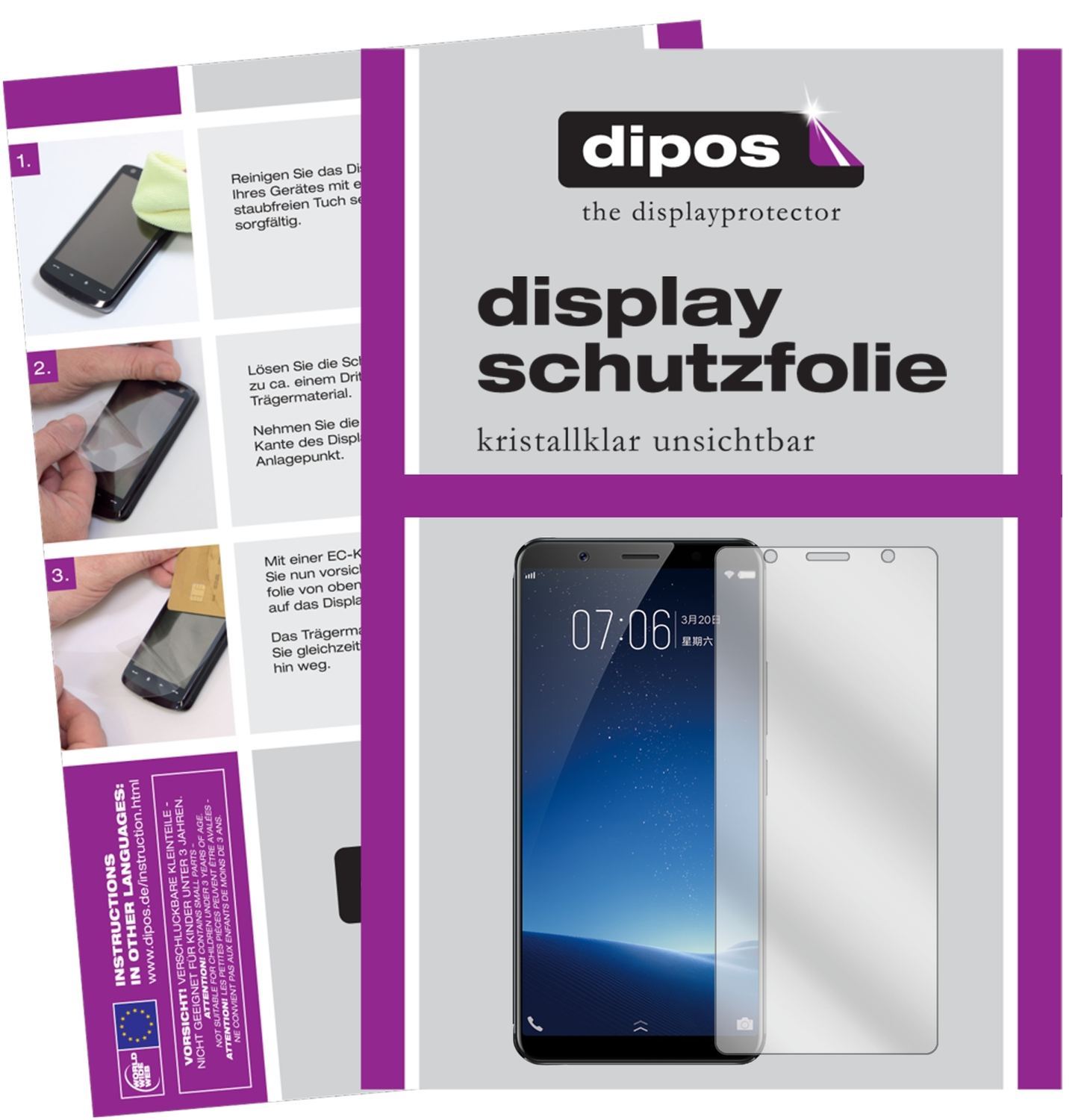 6x Schutzfolie klar für Vivo X20 Display-Schutzfol (1)