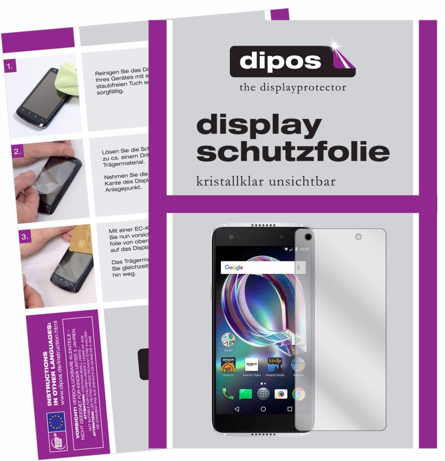 2x Schutzfolie klar für Alcatel Idol 5s Display-Sc (1)