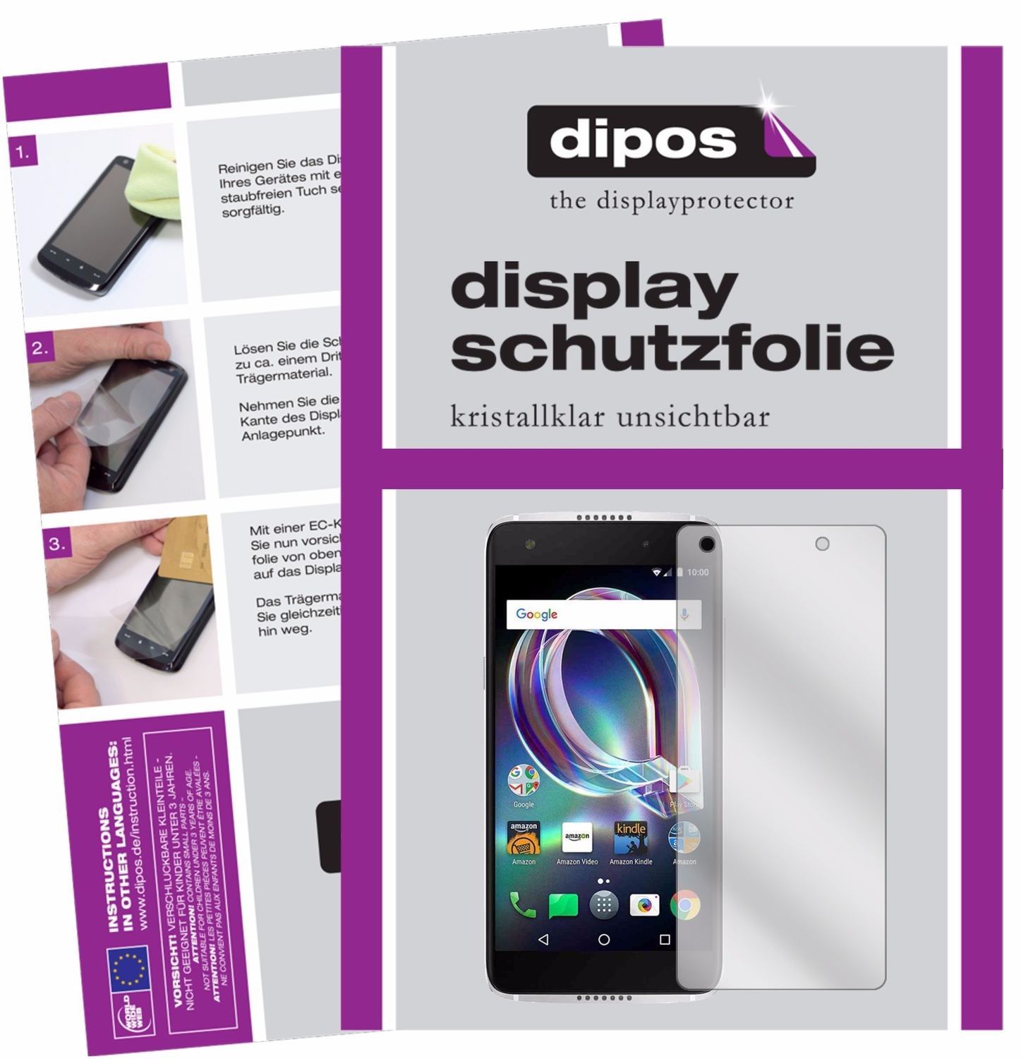 2x Schutzfolie klar für Alcatel Idol 5s Display-Sc (1)