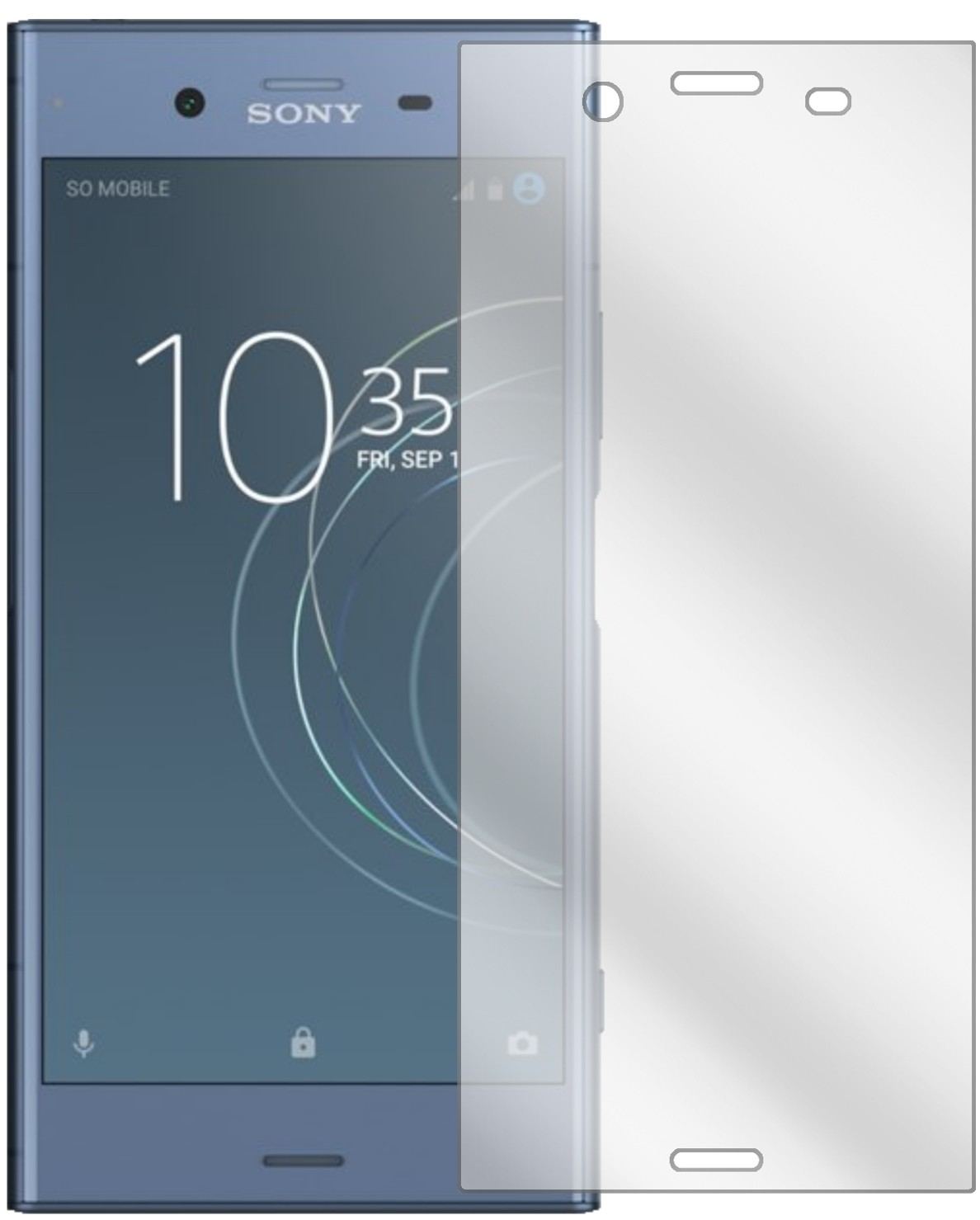 2x Schutzfolie klar für Sony Xperia XZ1 Display-Sc (2)