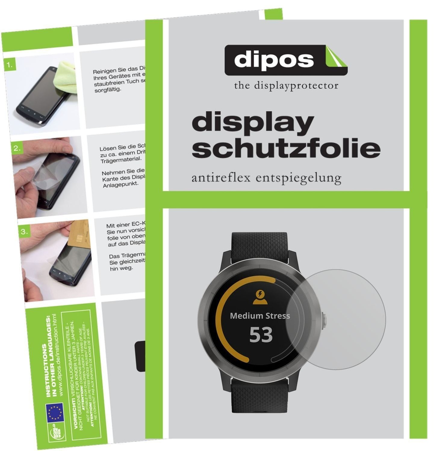 6x Schutzfolie matt für Garmin vivoactive 3 Displa (1)