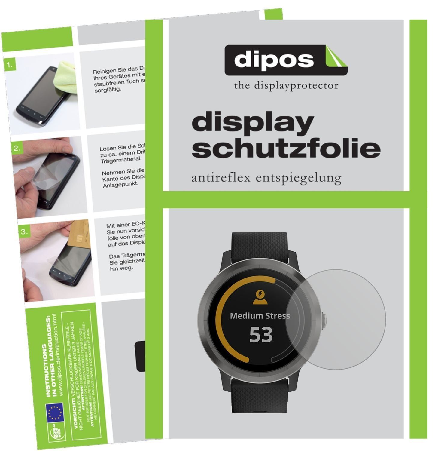 6x Schutzfolie matt für Garmin vivoactive 3 Displa (1)