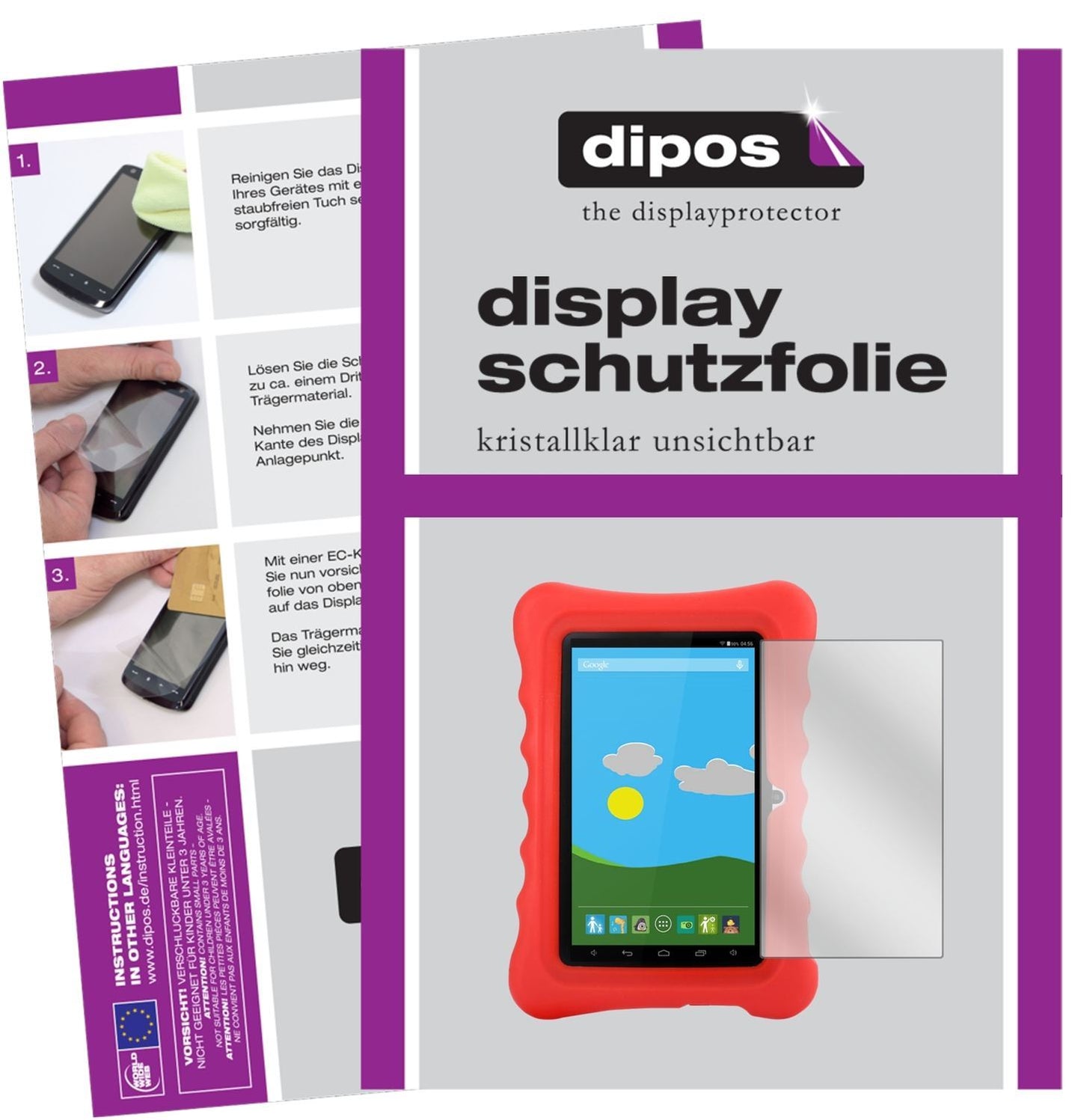 2x Schutzfolie klar für GBtiger L701 Kinder Tablet (1)