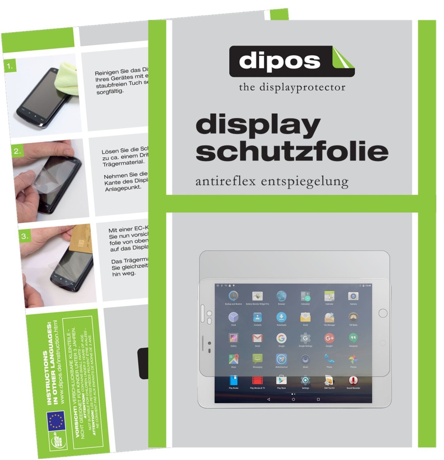 2x Schutzfolie matt für Winnovo M798 Tablet PC Dis (1)
